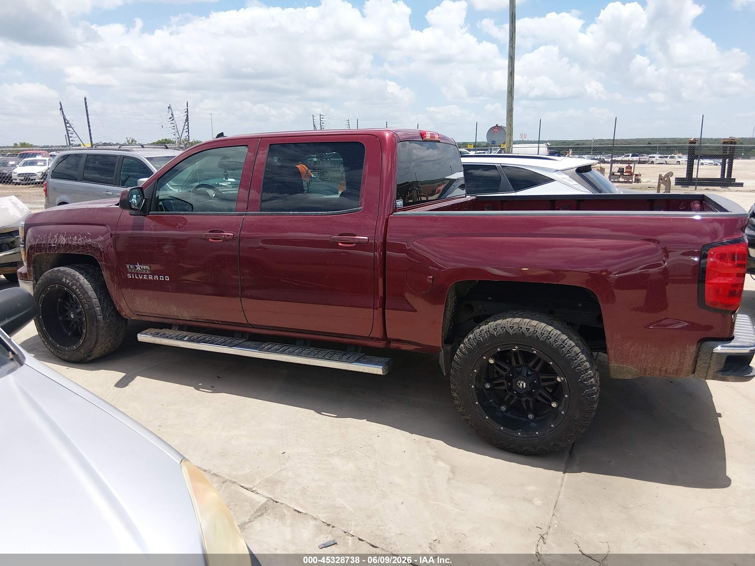 2014 Chevrolet Silverado 1500 1lt Burgundy vin: 3GCPCREH2EG232854