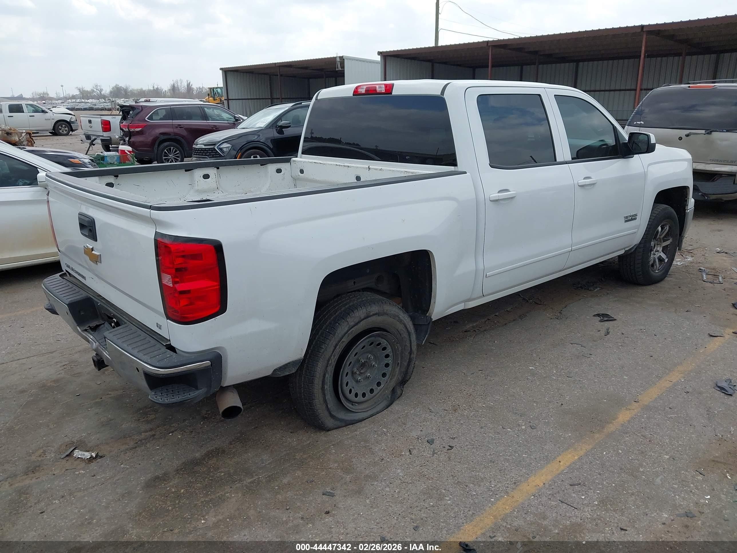 2015 Chevrolet Silverado 1500 1lt White vin: 3GCPCREH2FG273339