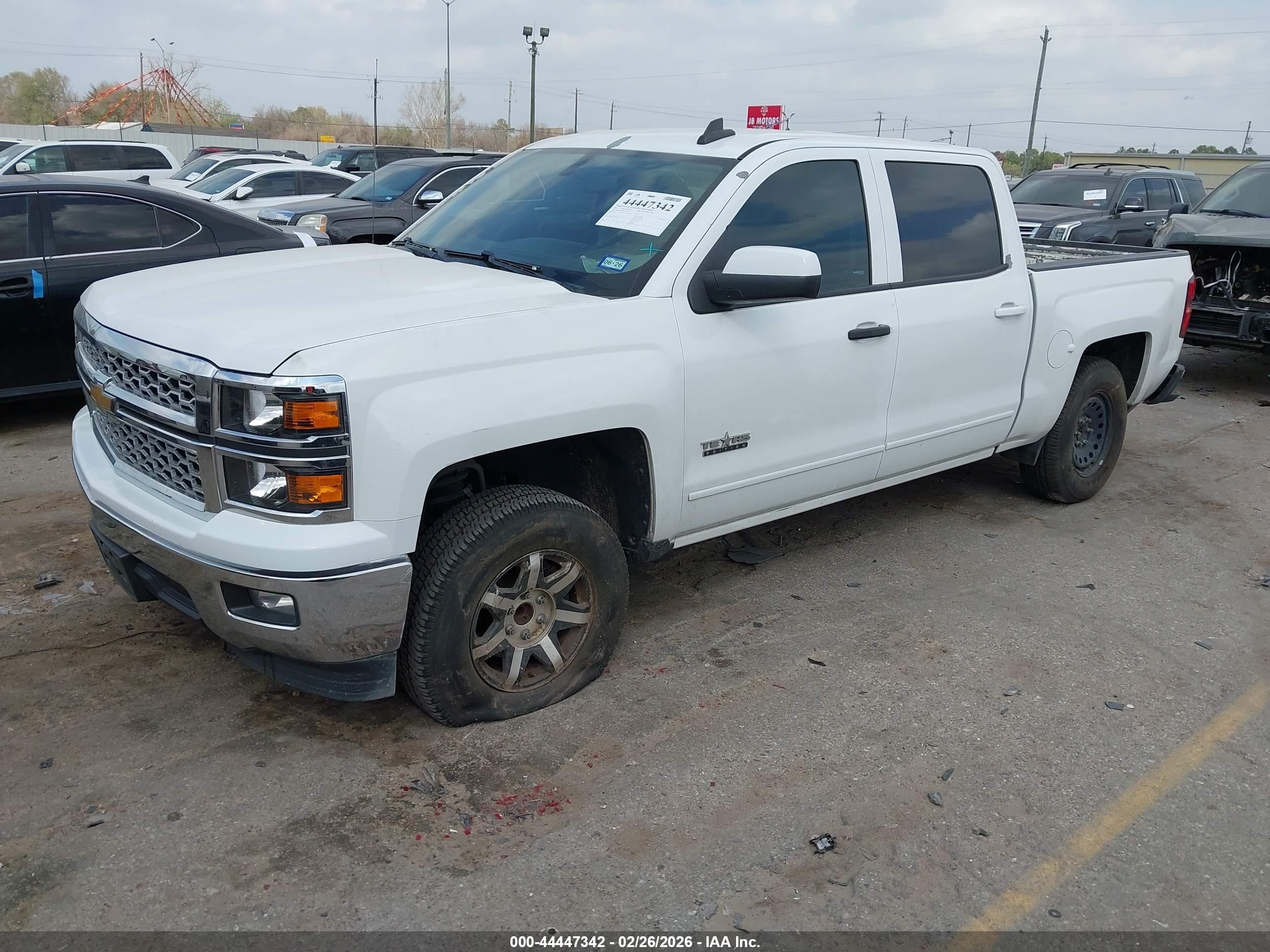 2015 Chevrolet Silverado 1500 1lt White vin: 3GCPCREH2FG273339