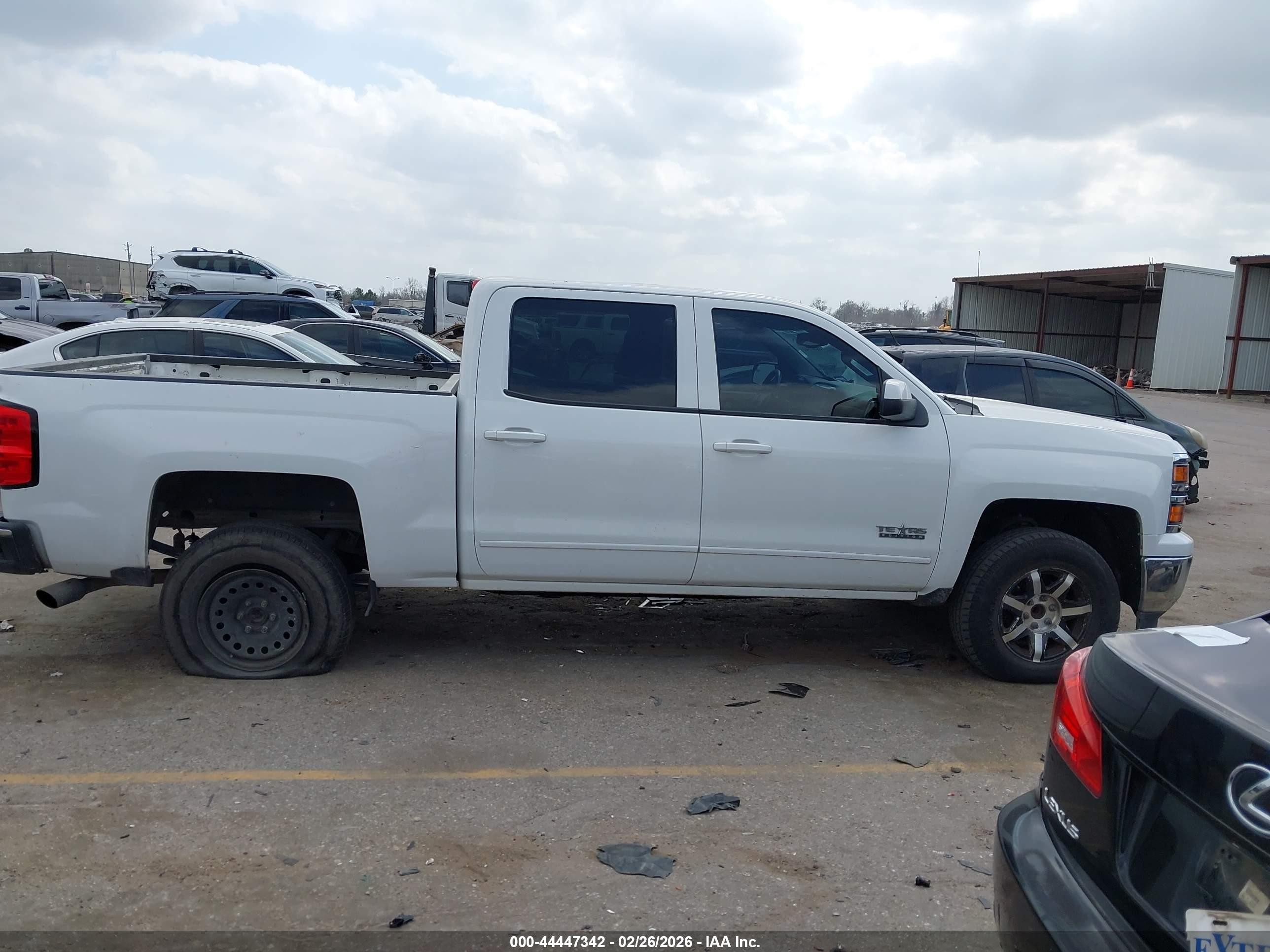 2015 Chevrolet Silverado 1500 1lt White vin: 3GCPCREH2FG273339