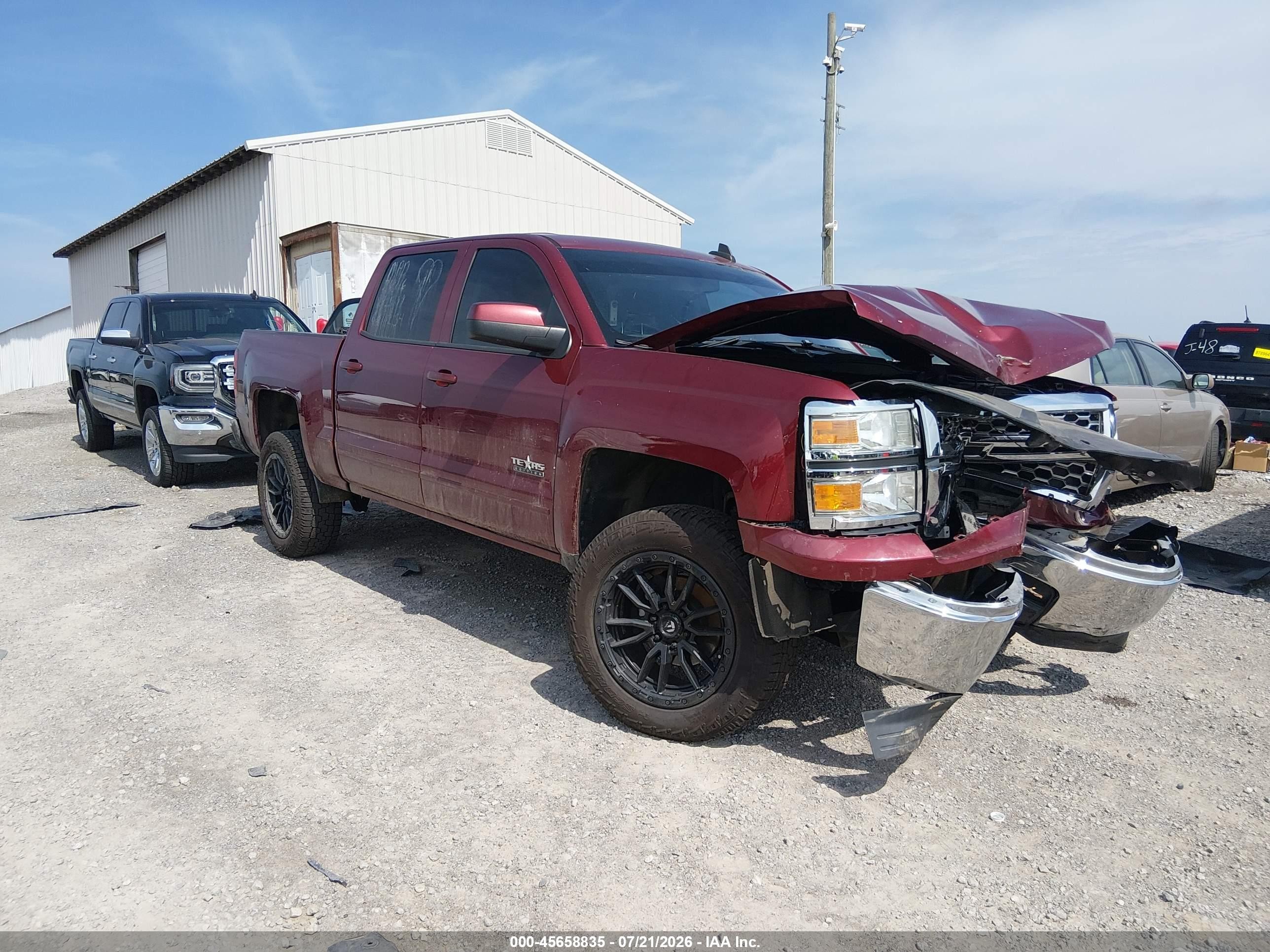 2015 Chevrolet Silverado 1500 Lt Red vin: 3GCPCREH2FG325679