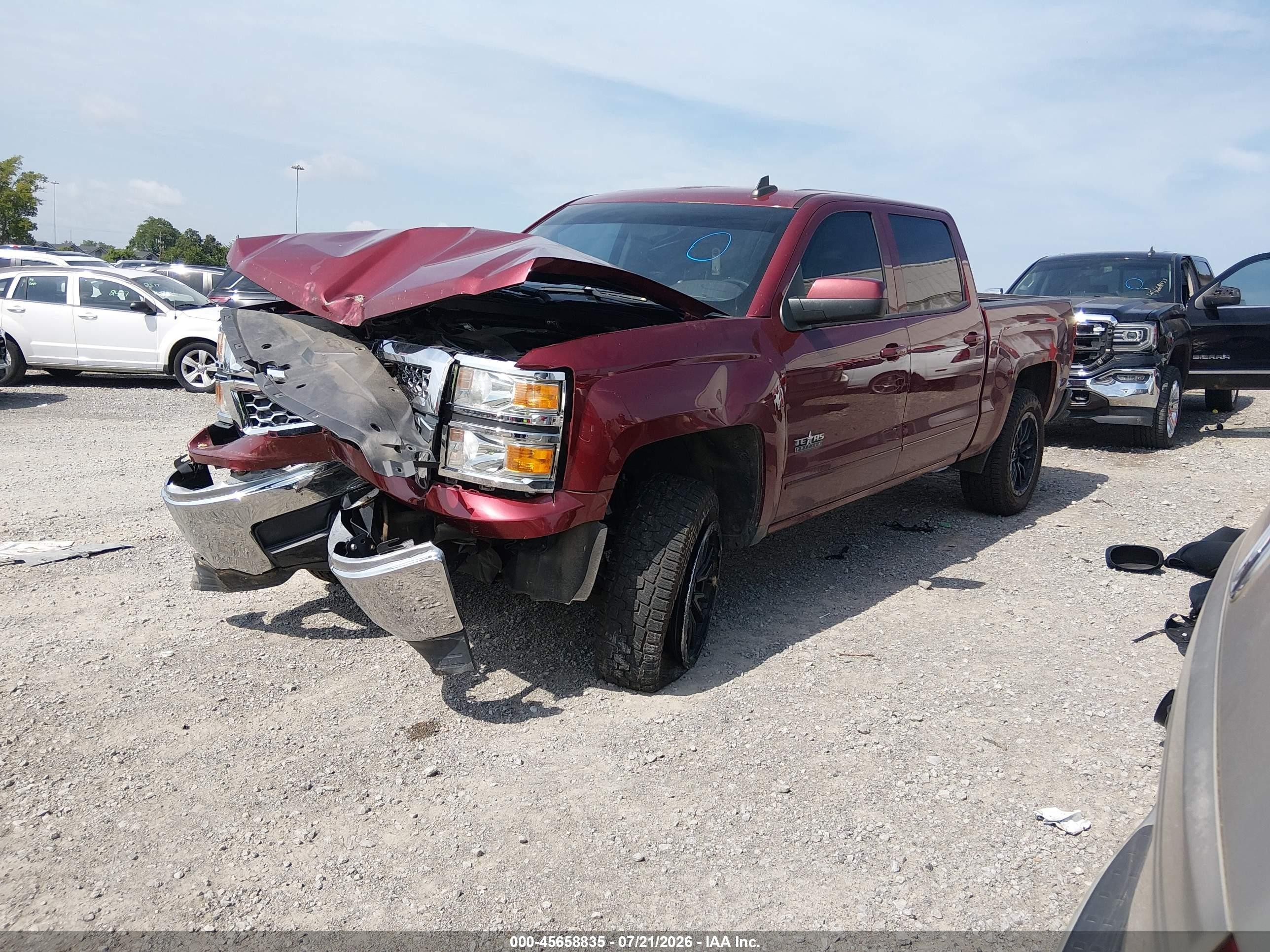 2015 Chevrolet Silverado 1500 Lt Red vin: 3GCPCREH2FG325679