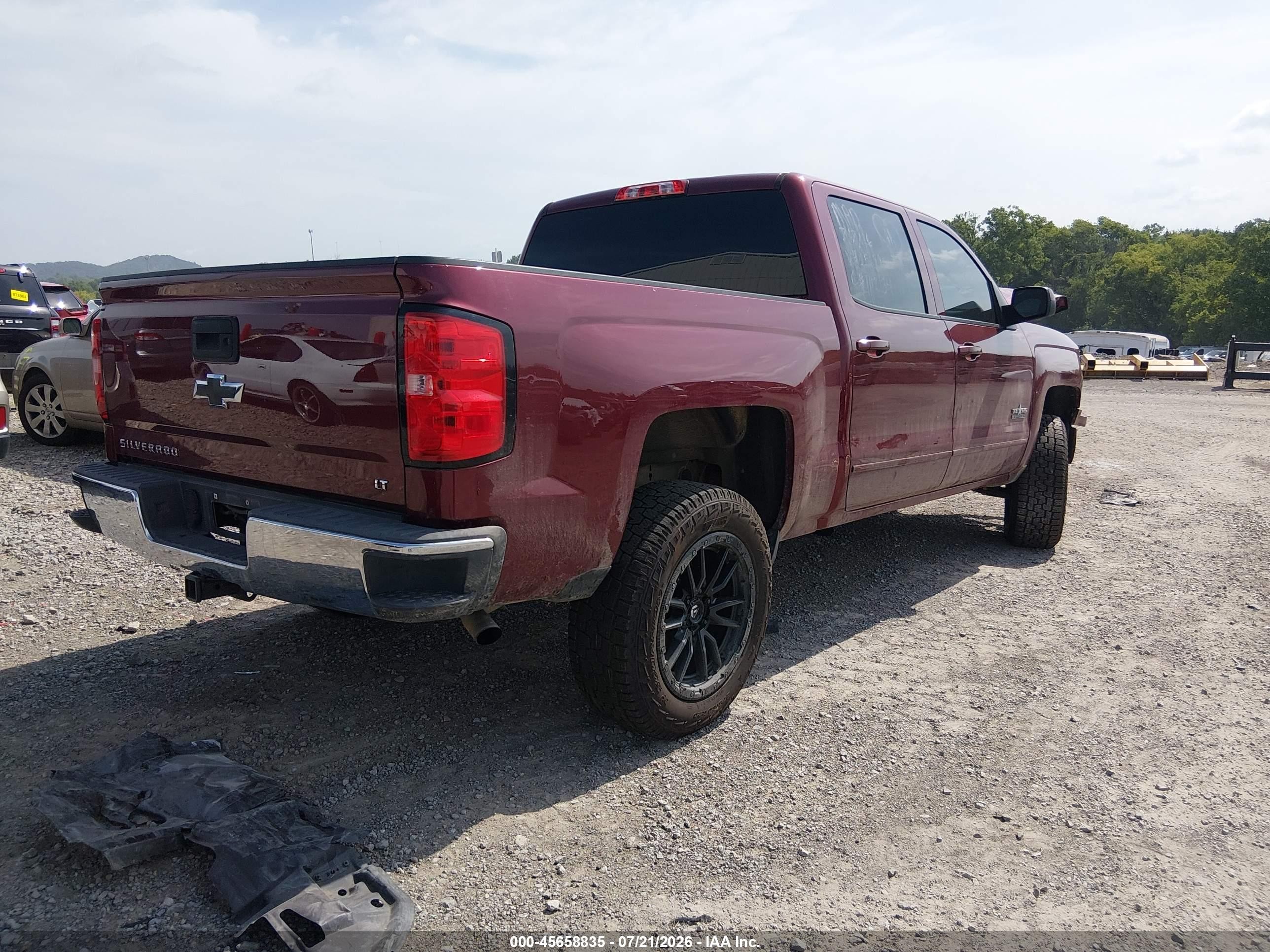 2015 Chevrolet Silverado 1500 Lt Red vin: 3GCPCREH2FG325679