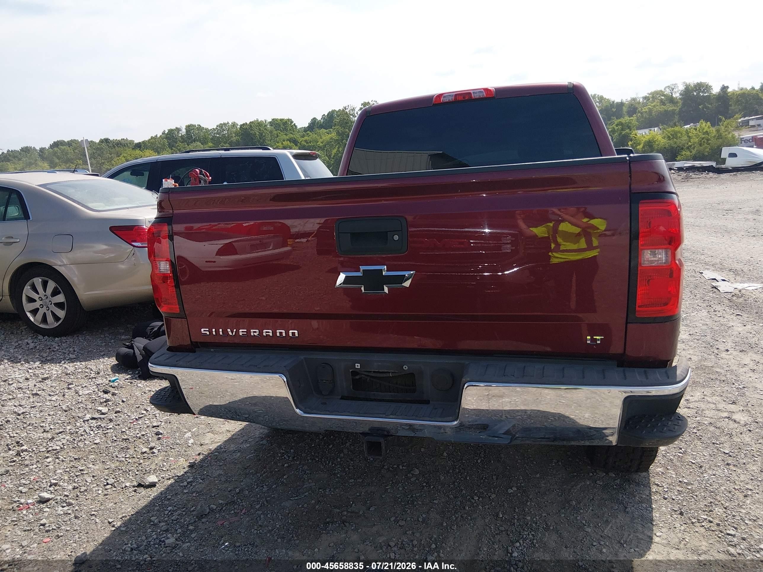 2015 Chevrolet Silverado 1500 Lt Red vin: 3GCPCREH2FG325679