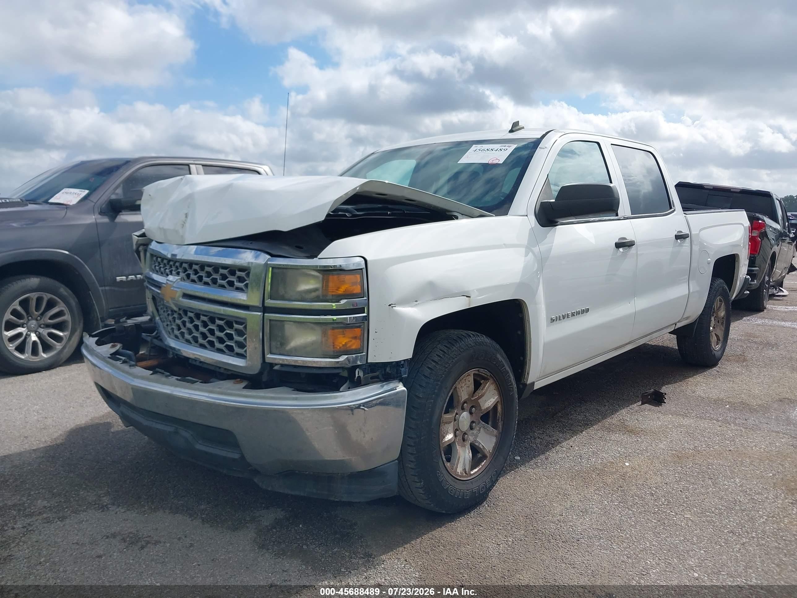 2014 Chevrolet Silverado 1500 Lt White vin: 3GCPCREH3EG427913