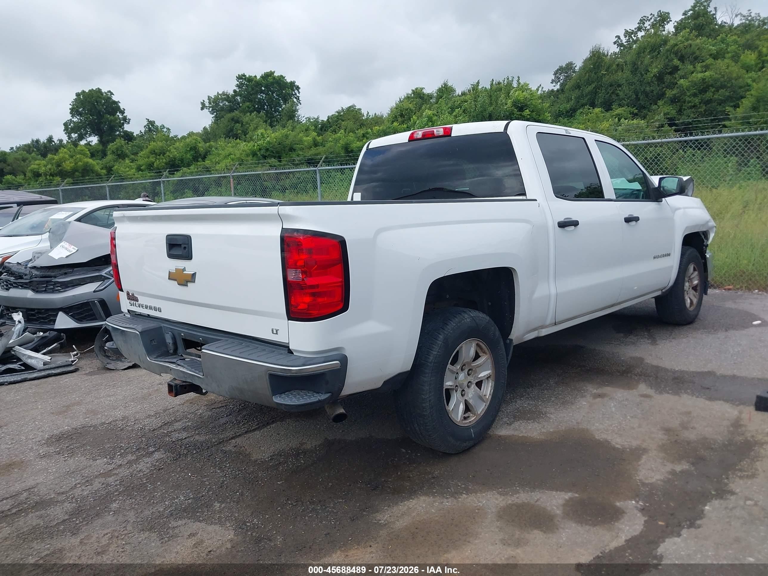 2014 Chevrolet Silverado 1500 Lt White vin: 3GCPCREH3EG427913