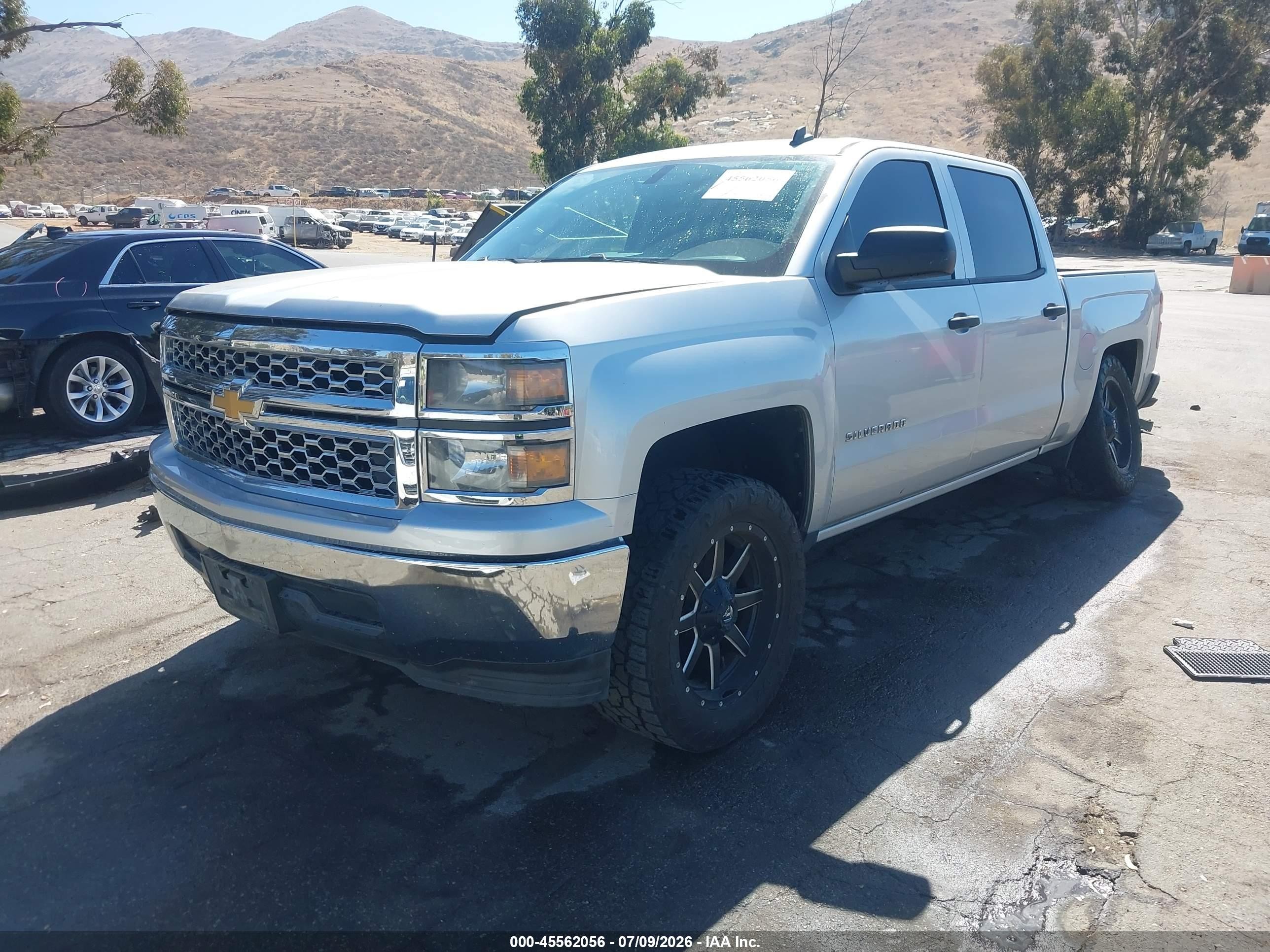 2014 Chevrolet Silverado 1500 Lt Silver vin: 3GCPCREH3EG487044