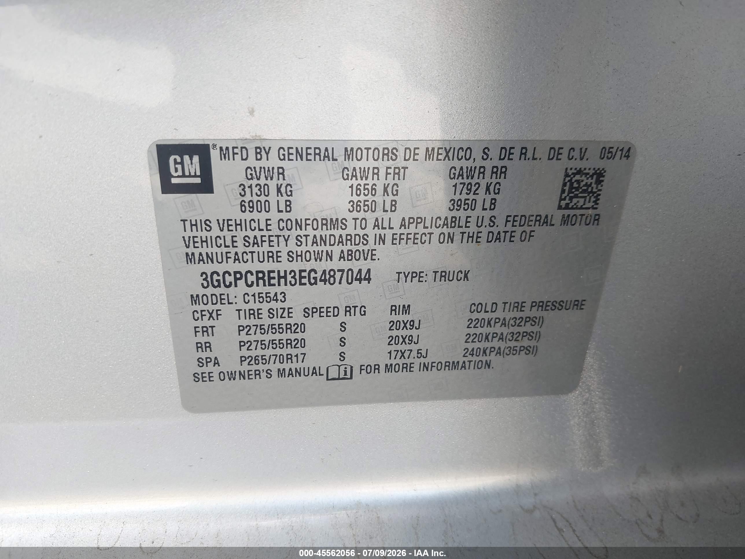 2014 Chevrolet Silverado 1500 Lt Silver vin: 3GCPCREH3EG487044