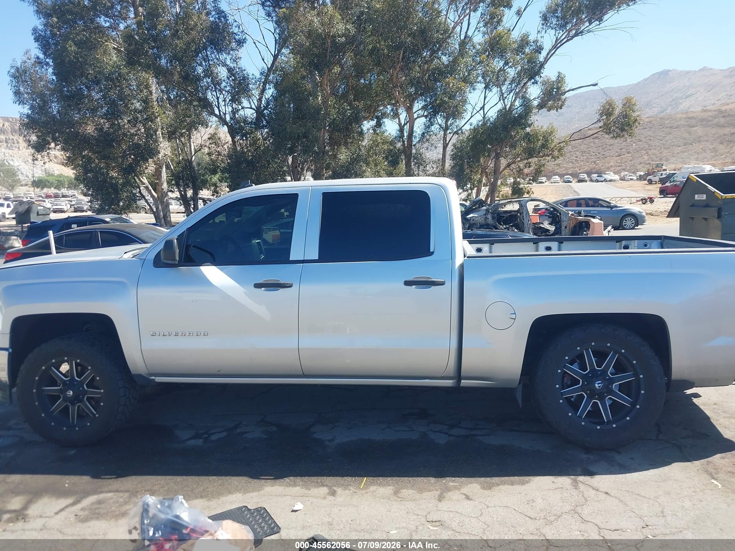 2014 Chevrolet Silverado 1500 Lt Silver vin: 3GCPCREH3EG487044