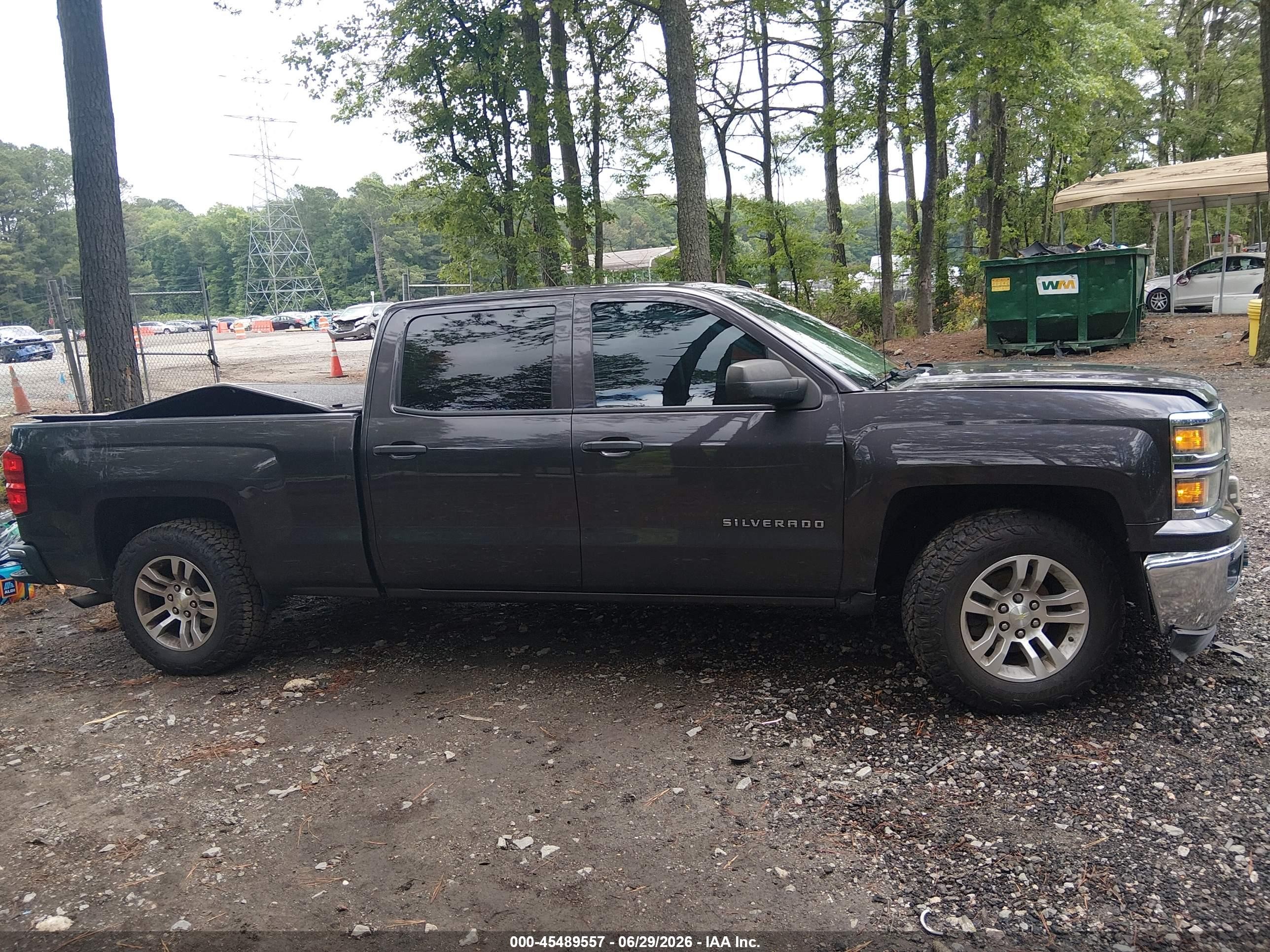 2014 Chevrolet Silverado 1500 Lt Gray vin: 3GCPCREH4EG494455
