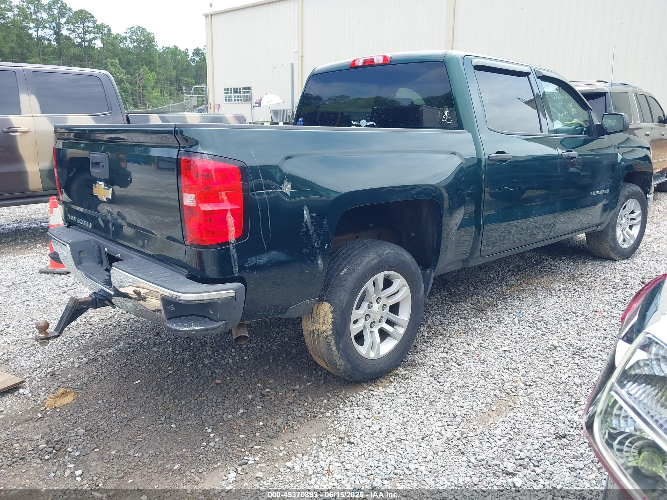 2014 Chevrolet Silverado 1500 Lt Green vin: 3GCPCREH8EG437353