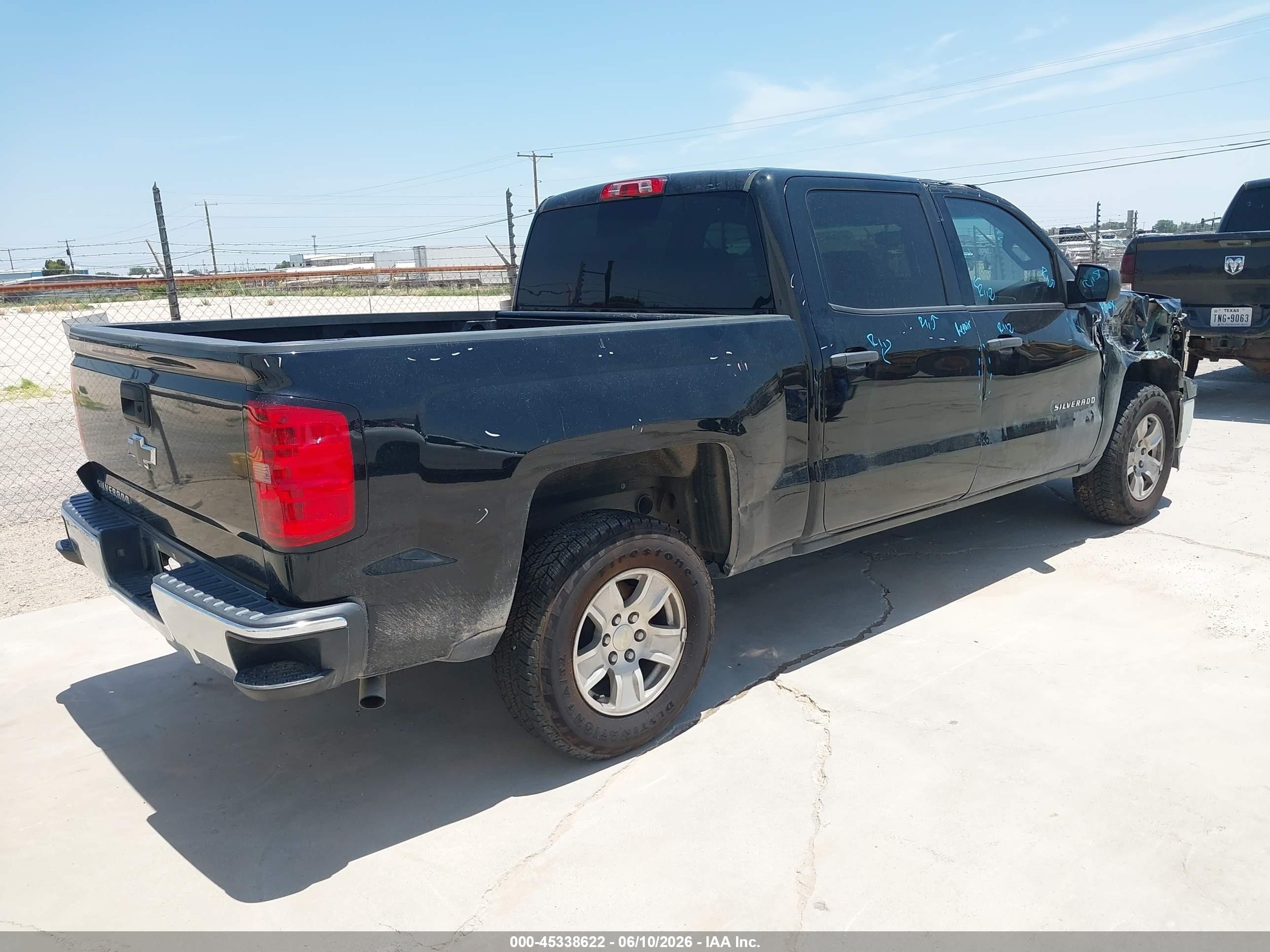 2014 Chevrolet Silverado 1500 1lt Black vin: 3GCPCREH9EG185290