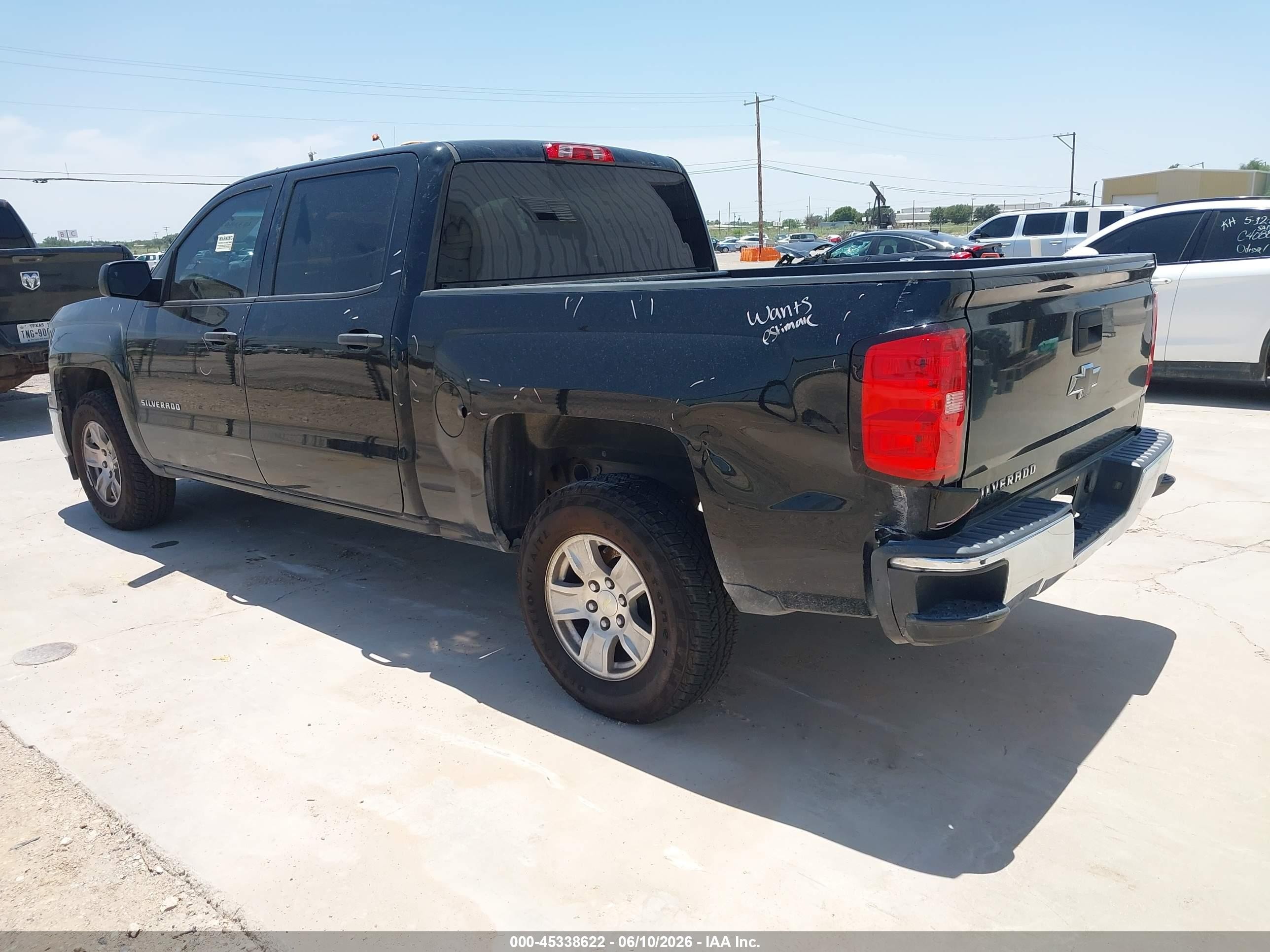 2014 Chevrolet Silverado 1500 1lt Black vin: 3GCPCREH9EG185290