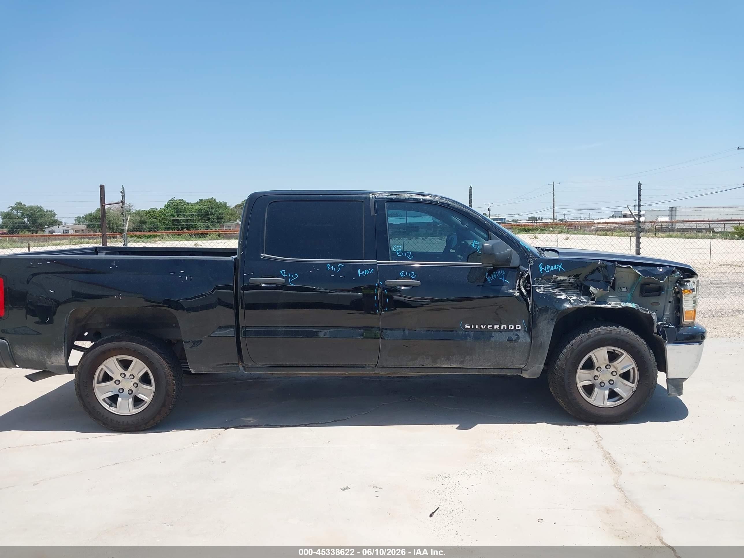 2014 Chevrolet Silverado 1500 1lt Black vin: 3GCPCREH9EG185290