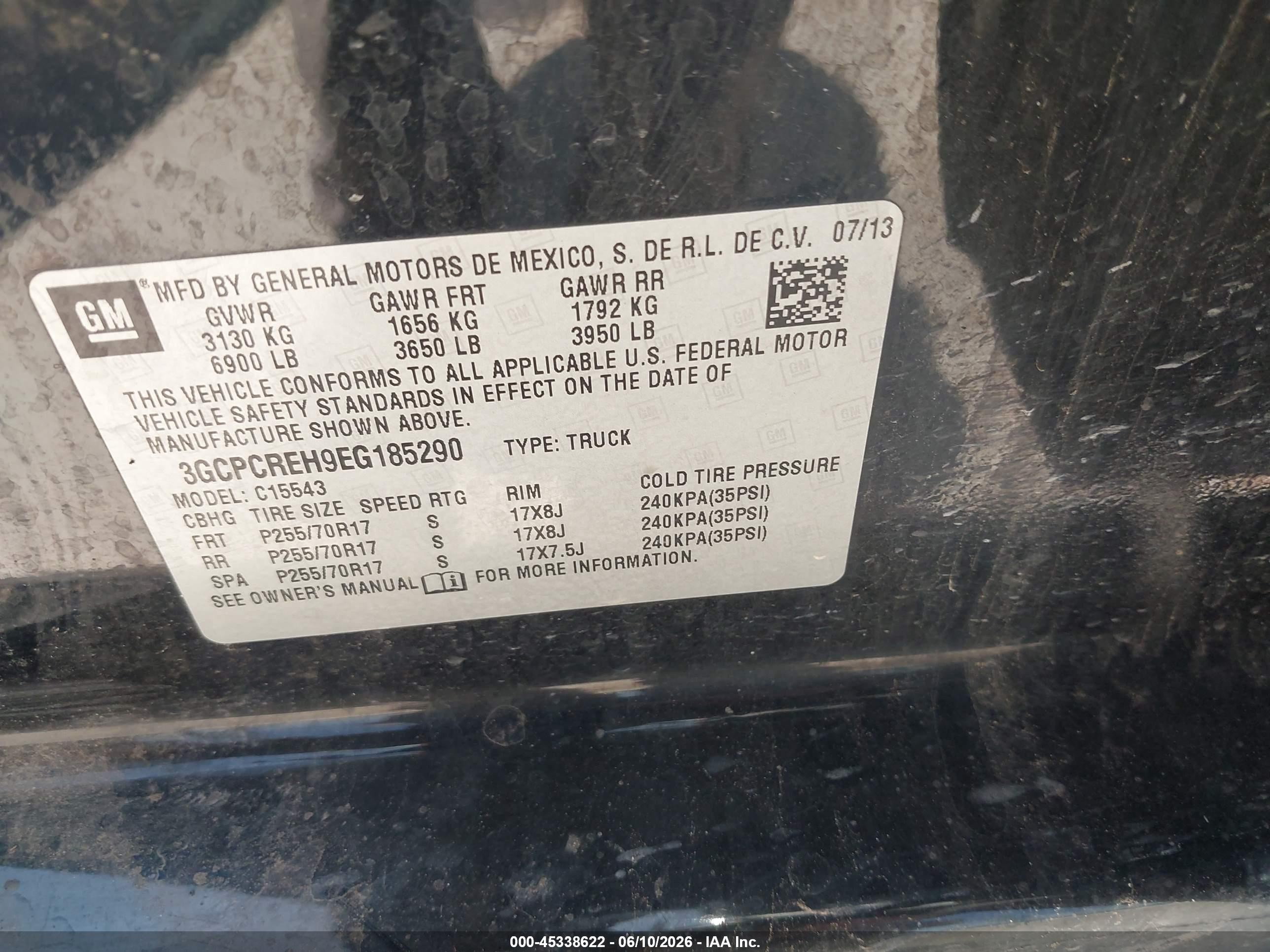 2014 Chevrolet Silverado 1500 1lt Black vin: 3GCPCREH9EG185290