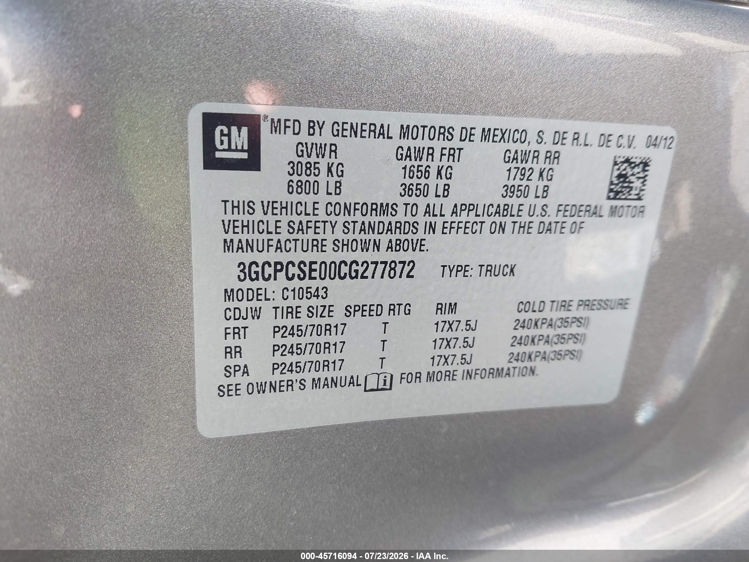 2012 Chevrolet Silverado 1500 Lt Beige vin: 3GCPCSE00CG277872