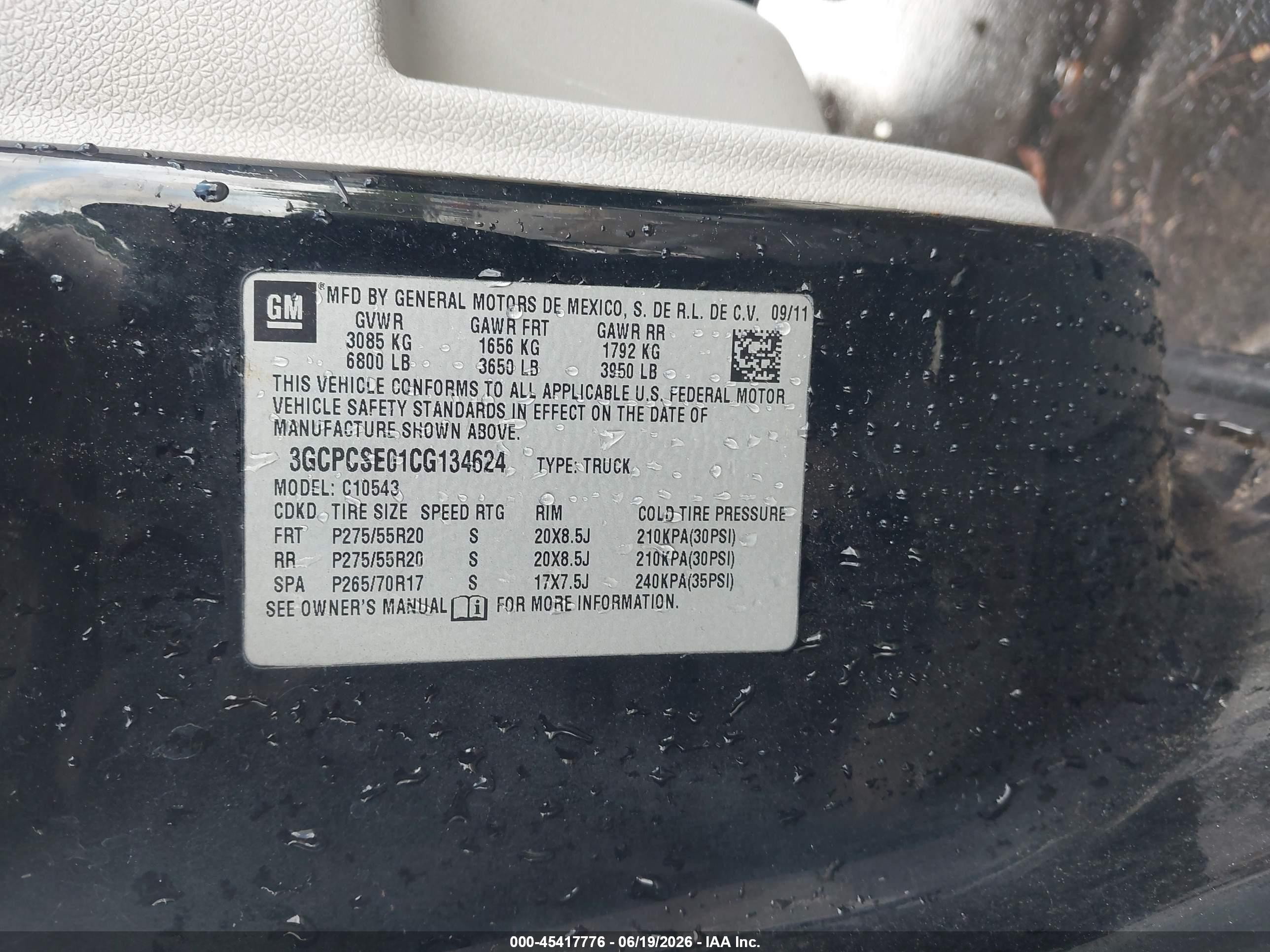 2012 Chevrolet Silverado 1500 Lt Черный vin: 3GCPCSE01CG134624