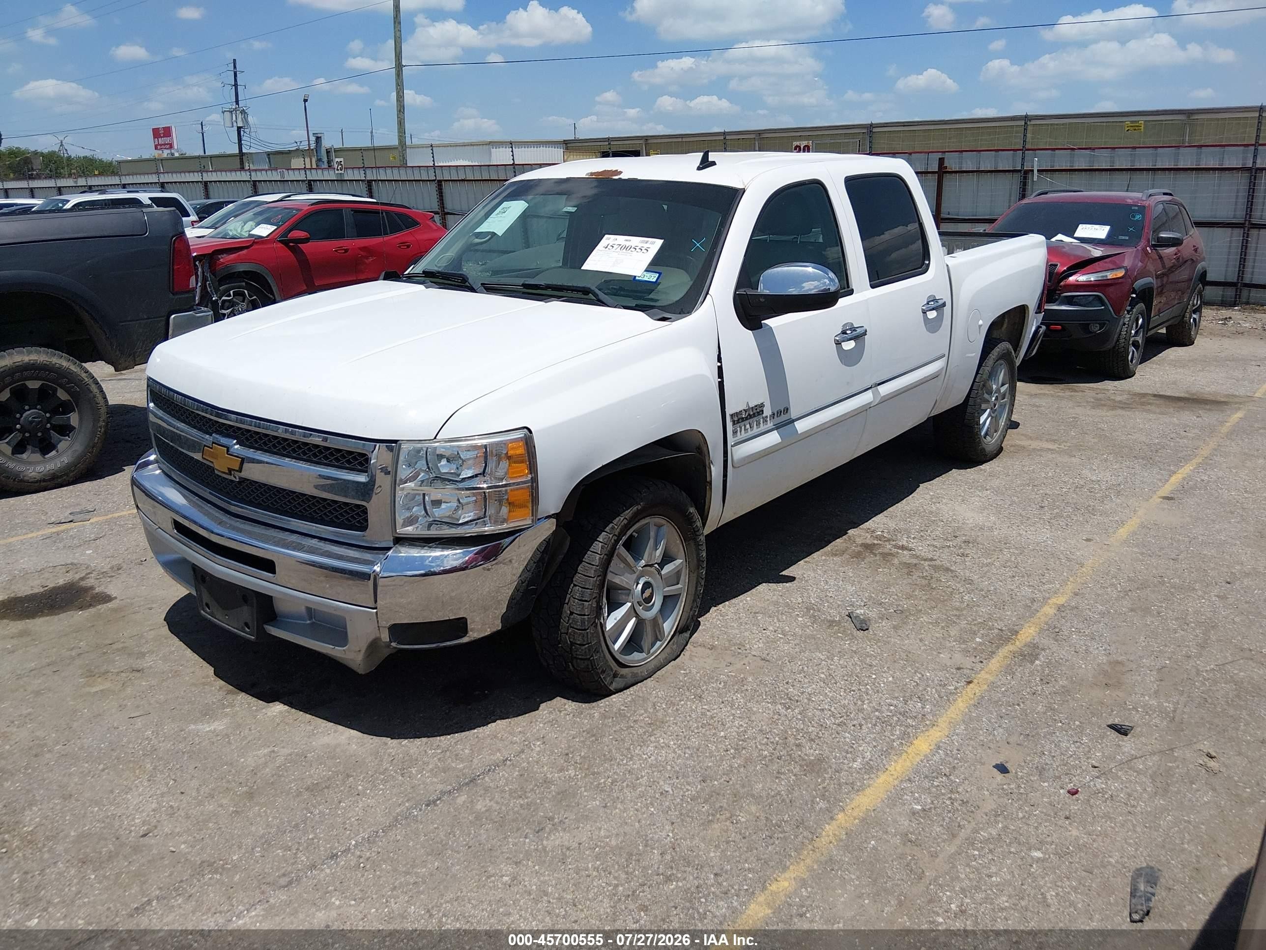 2012 Chevrolet Silverado 1500 Lt White vin: 3GCPCSE01CG154999