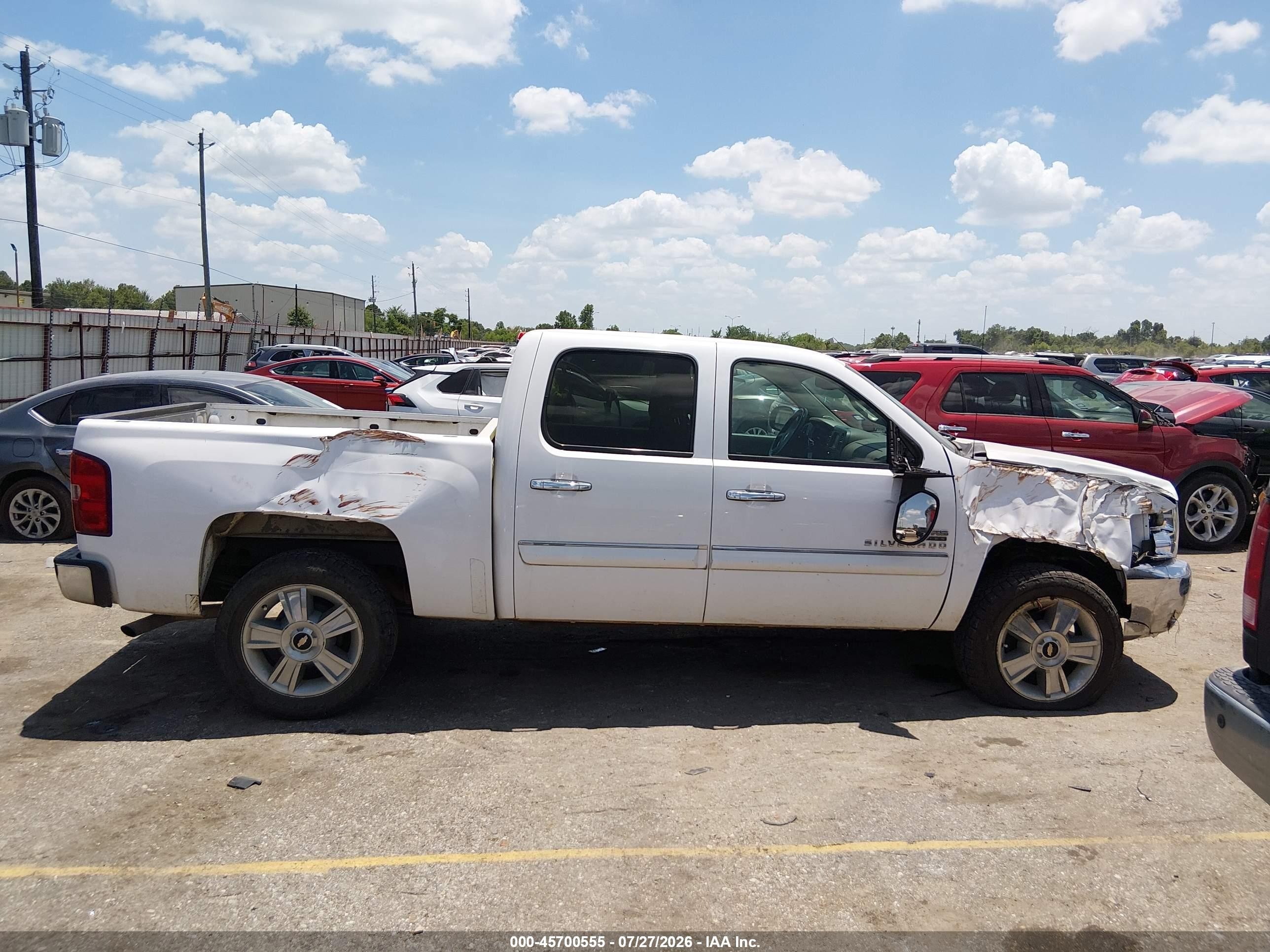 2012 Chevrolet Silverado 1500 Lt White vin: 3GCPCSE01CG154999