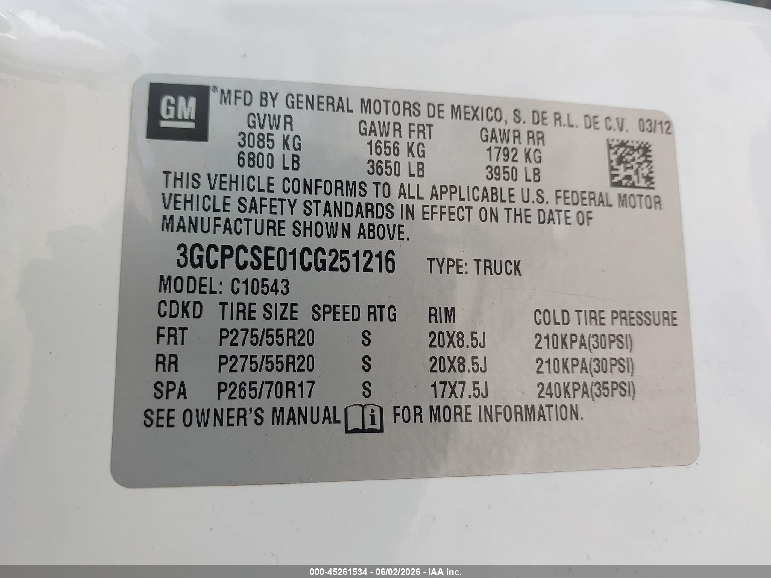 2012 Chevrolet Silverado 1500 Lt White vin: 3GCPCSE01CG251216