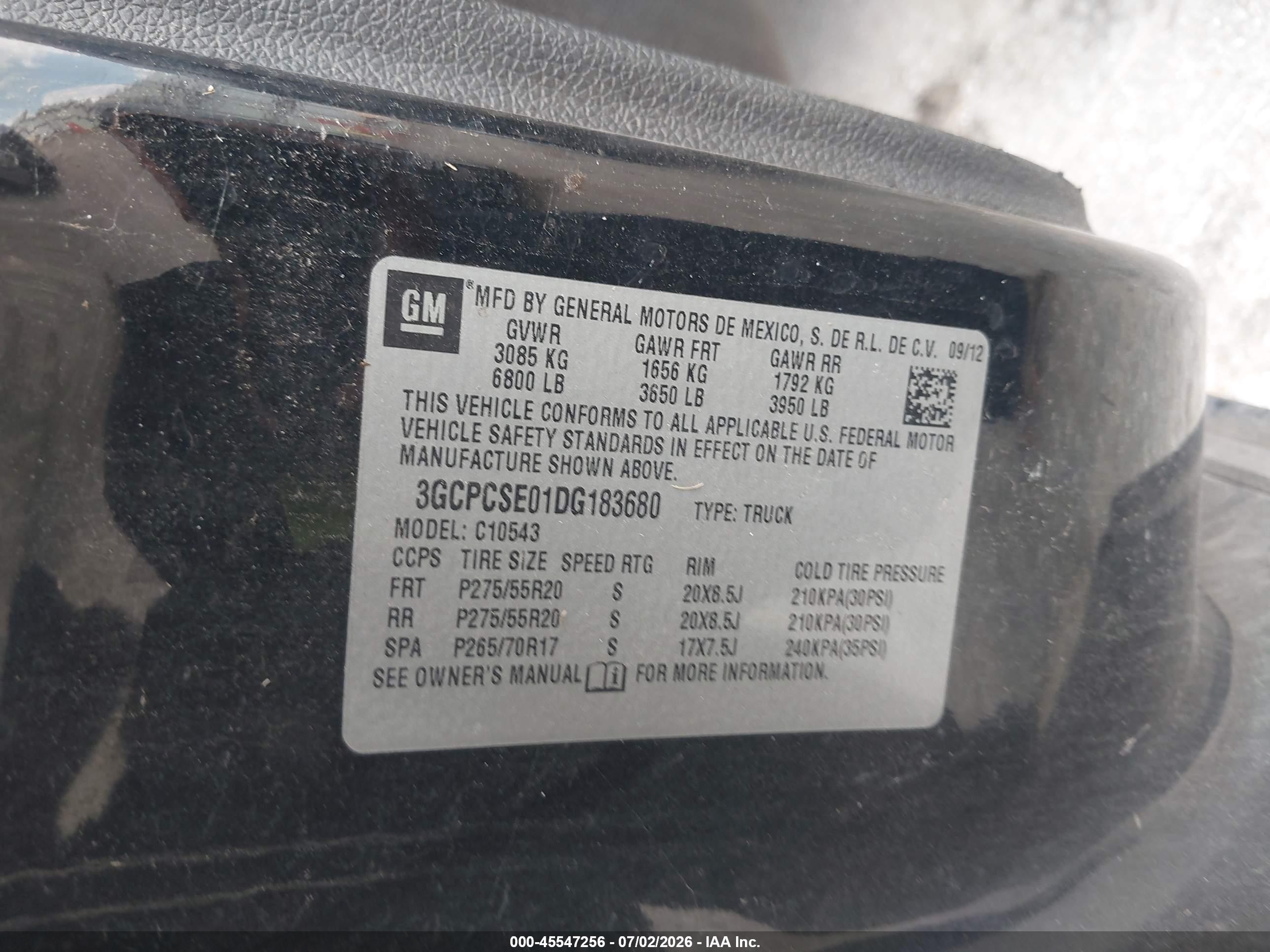 2013 Chevrolet Silverado 1500 Lt Black vin: 3GCPCSE01DG183680