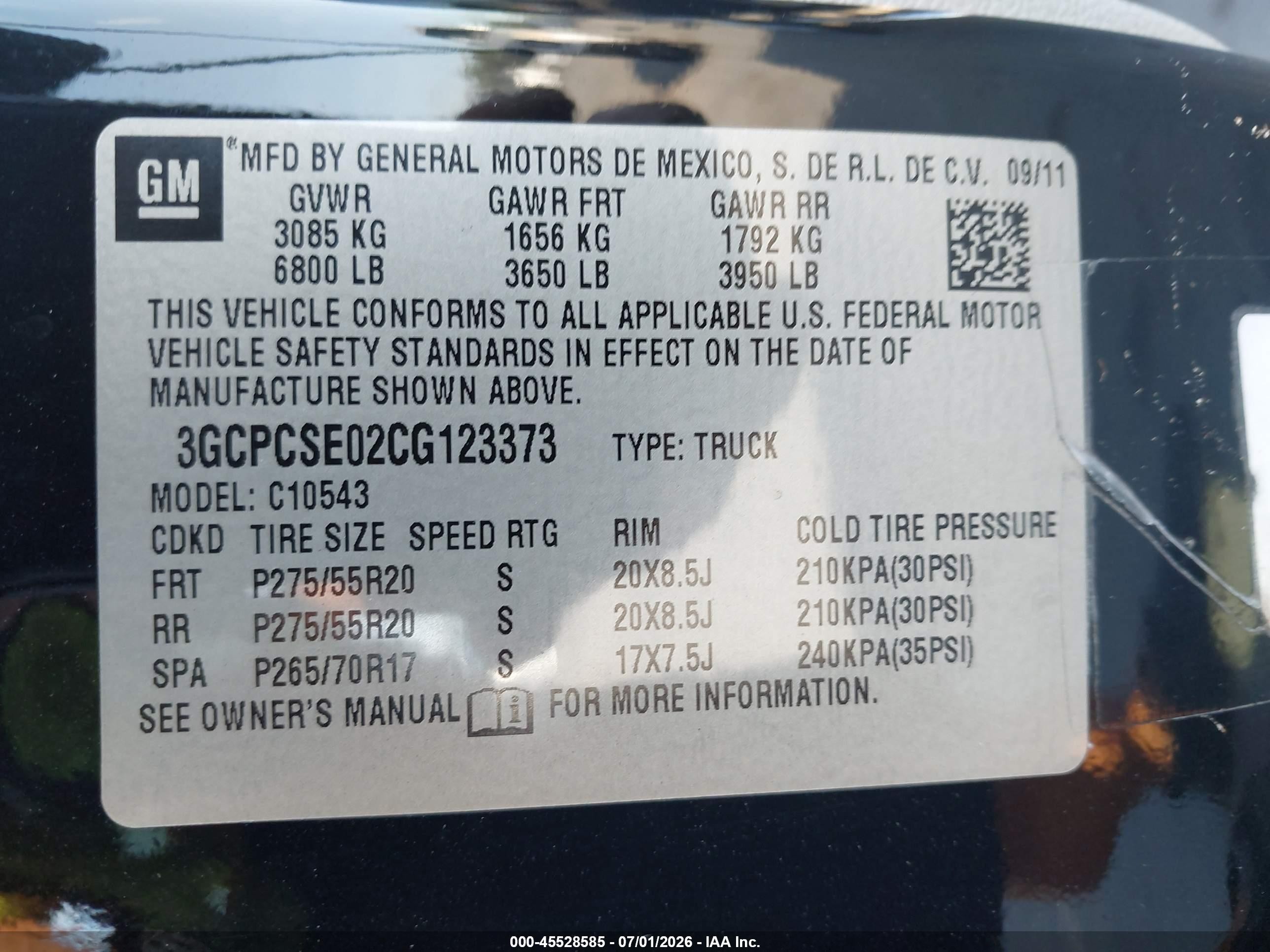 2012 Chevrolet Silverado 1500 Lt Black vin: 3GCPCSE02CG123373