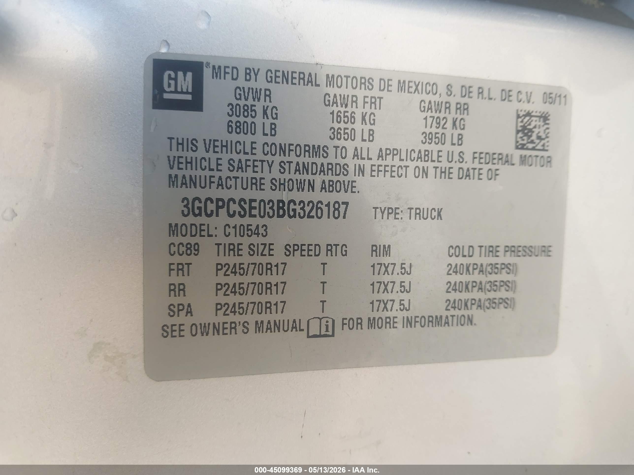 2011 Chevrolet Silverado 1500 Lt Серебряный vin: 3GCPCSE03BG326187