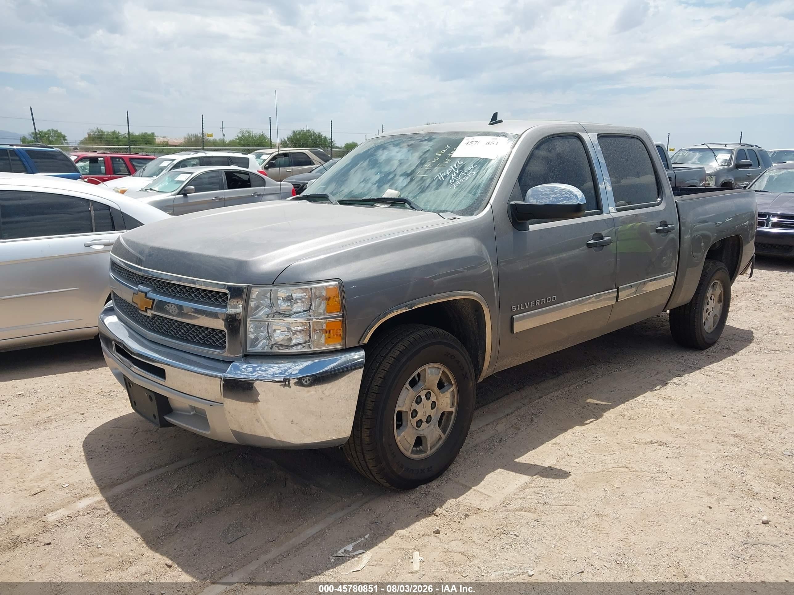 2013 Chevrolet Silverado 1500 Lt Gray vin: 3GCPCSE04DG299813