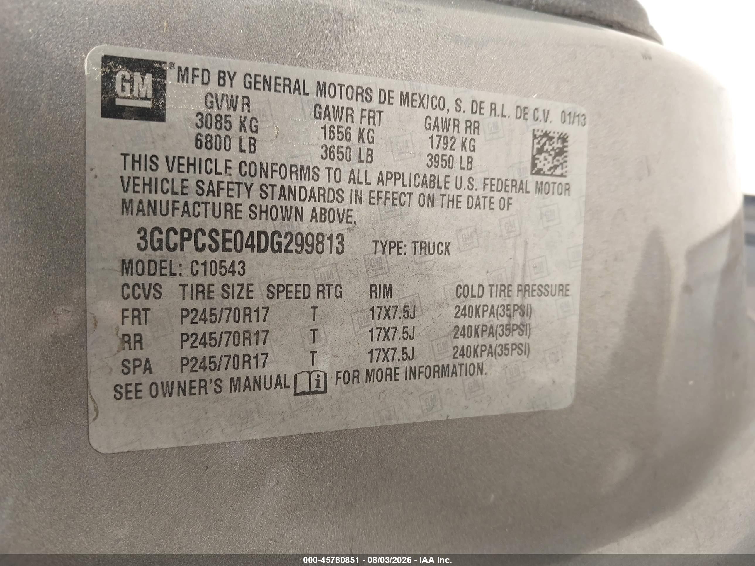 2013 Chevrolet Silverado 1500 Lt Gray vin: 3GCPCSE04DG299813