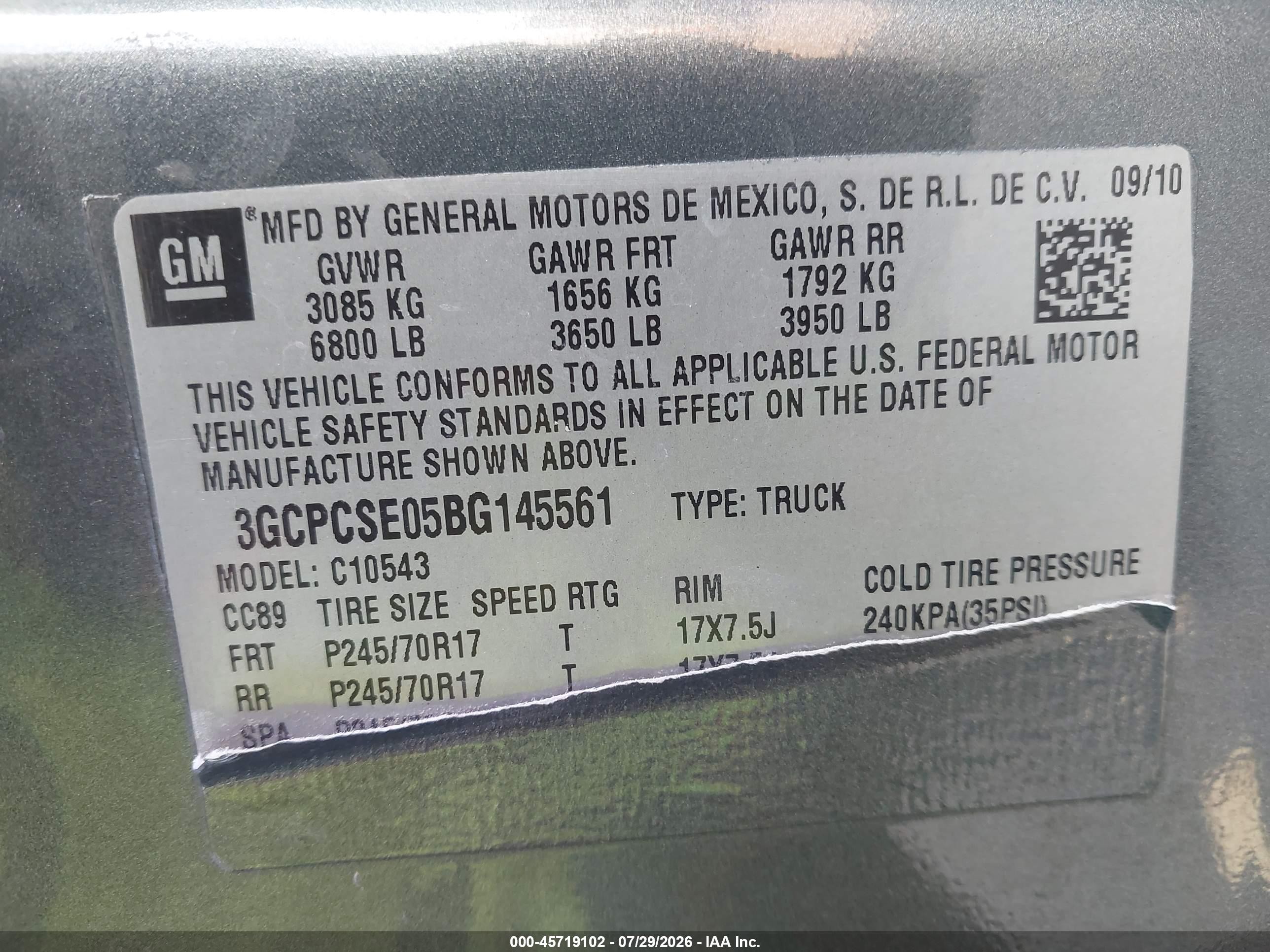 2011 Chevrolet Silverado 1500 Lt Gray vin: 3GCPCSE05BG145561