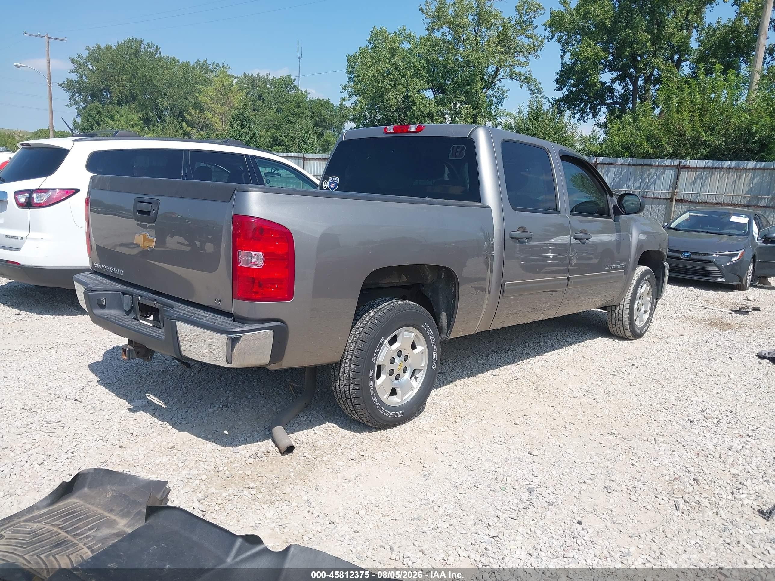 2012 Chevrolet Silverado 1500 Lt Gray vin: 3GCPCSE05CG248366