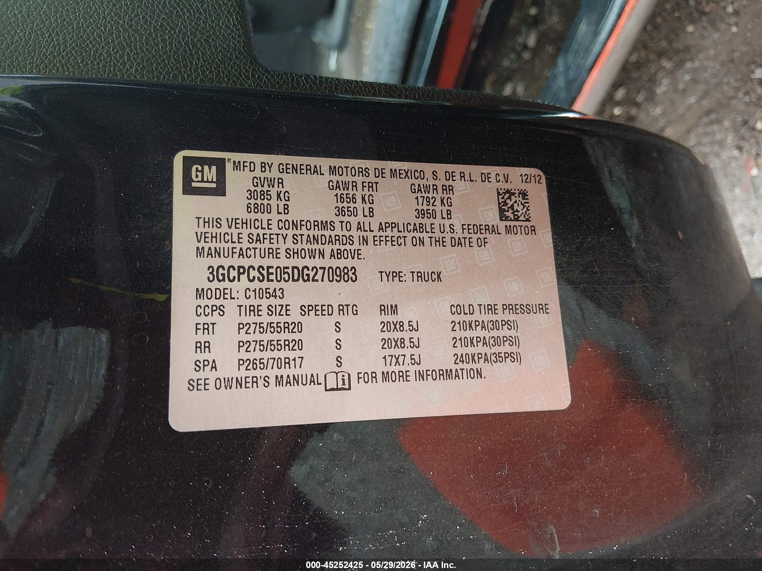 2013 Chevrolet Silverado 1500 Lt Черный vin: 3GCPCSE05DG270983
