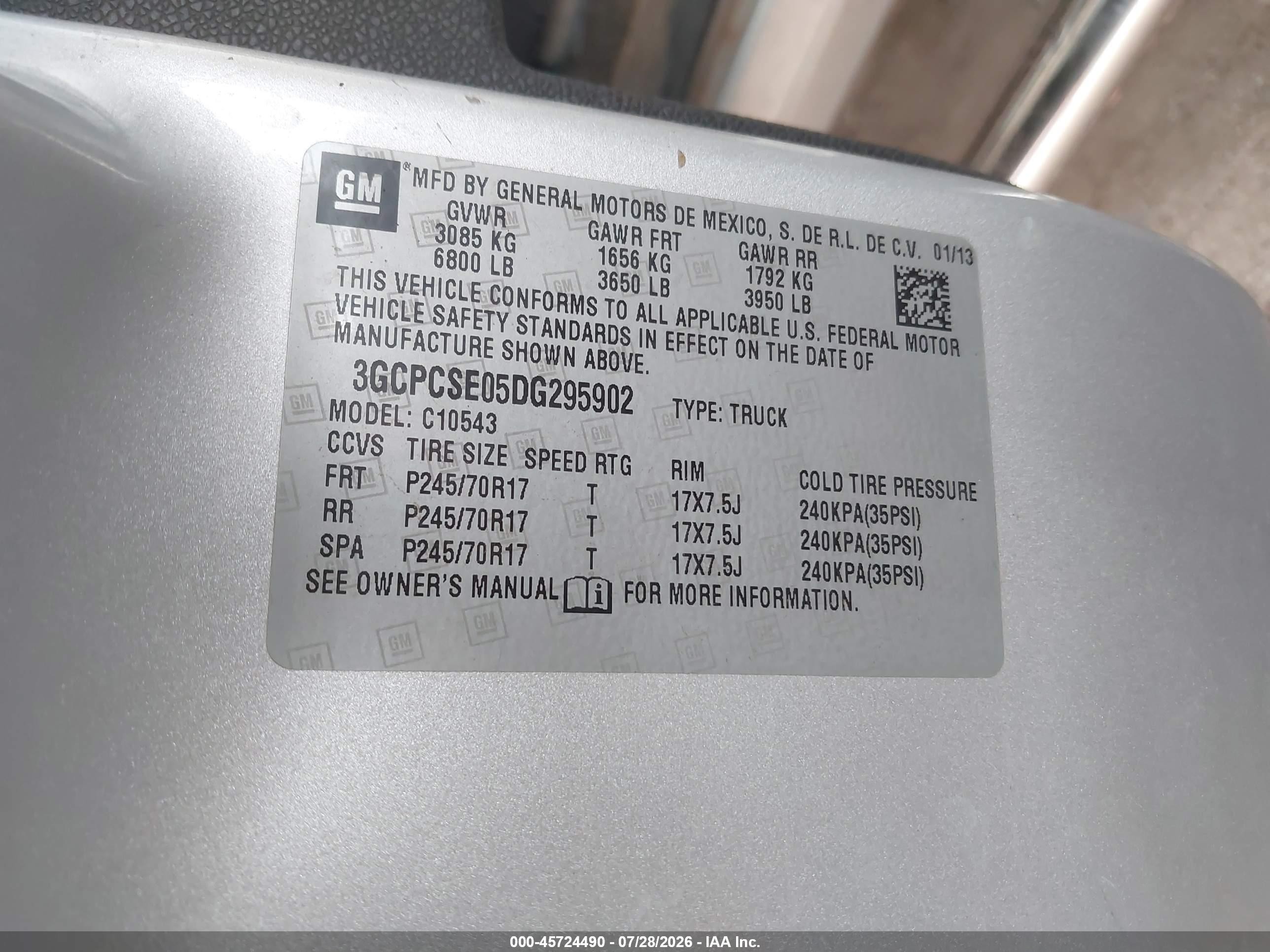 2013 Chevrolet Silverado 1500 Lt Gray vin: 3GCPCSE05DG295902