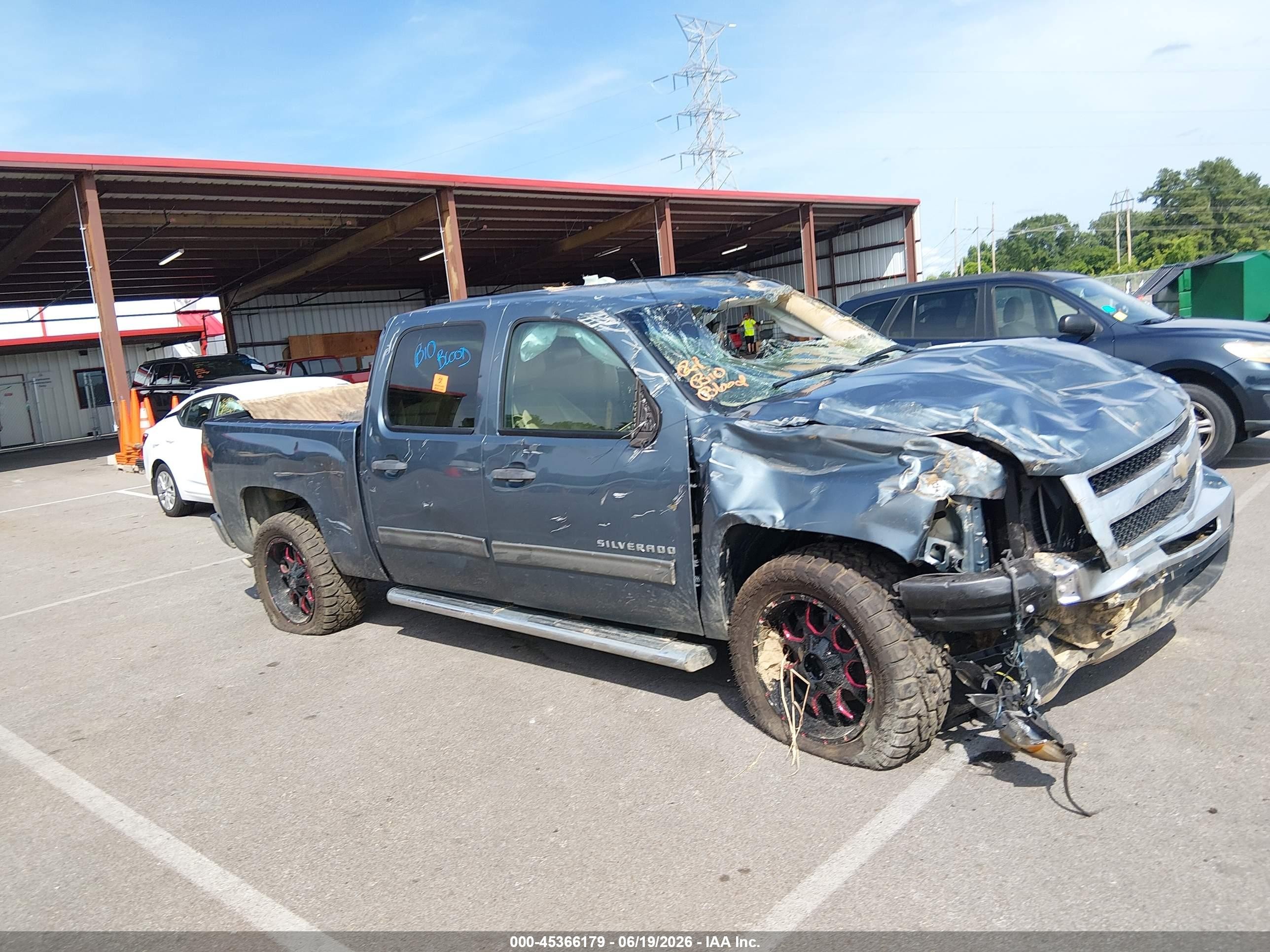 2011 Chevrolet Silverado 1500 Lt Blue vin: 3GCPCSE06BG361483