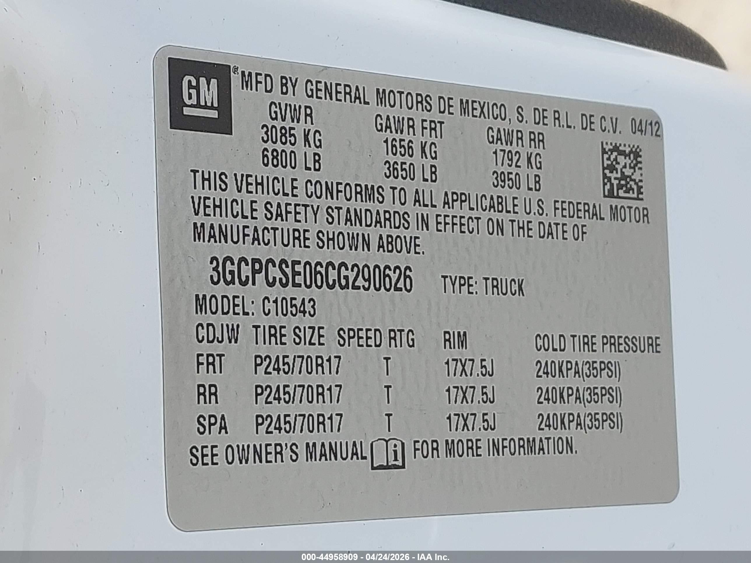 2012 Chevrolet Silverado 1500 Lt White vin: 3GCPCSE06CG290626