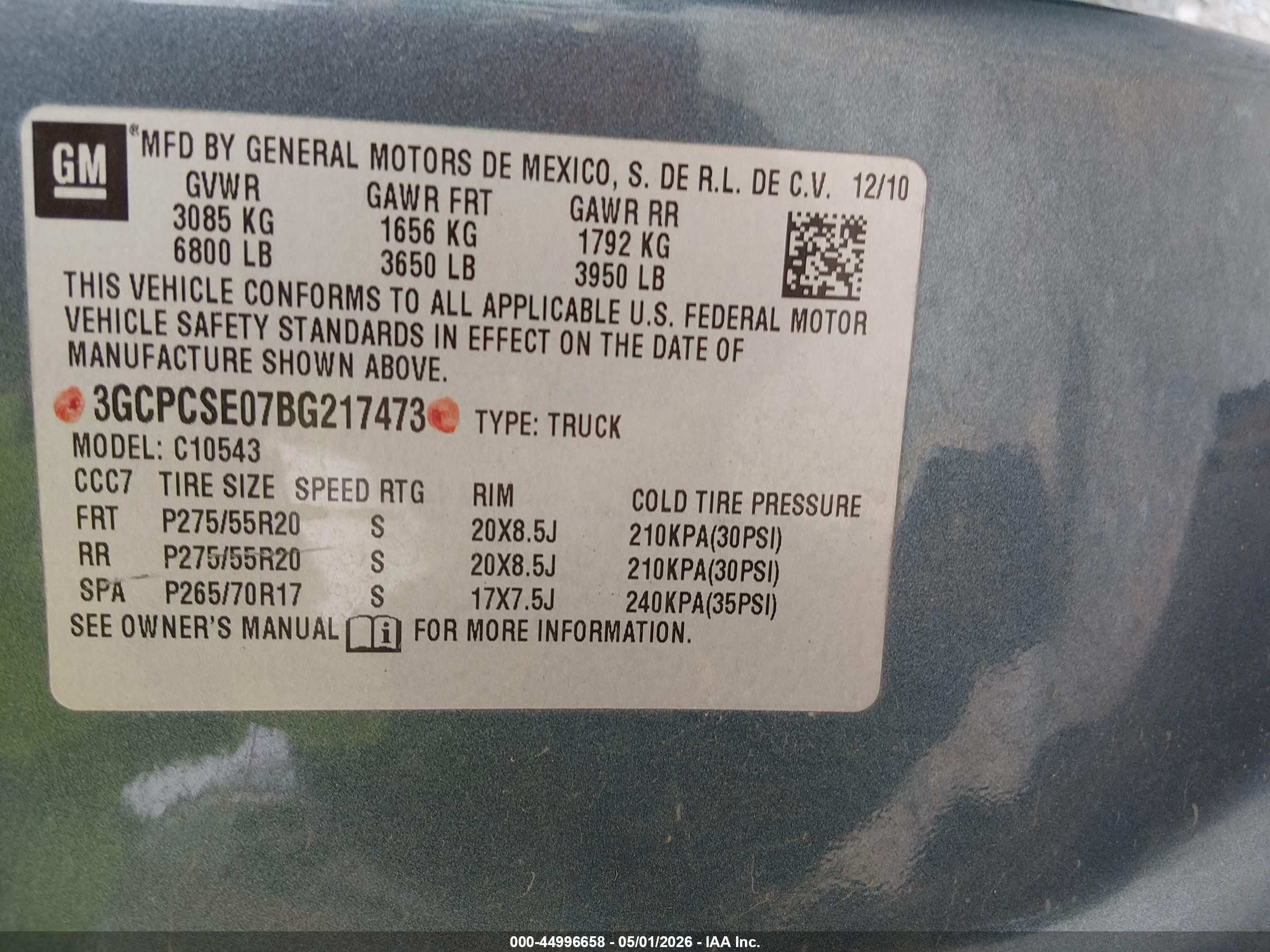 2011 Chevrolet Silverado 1500 Lt Blue vin: 3GCPCSE07BG217473