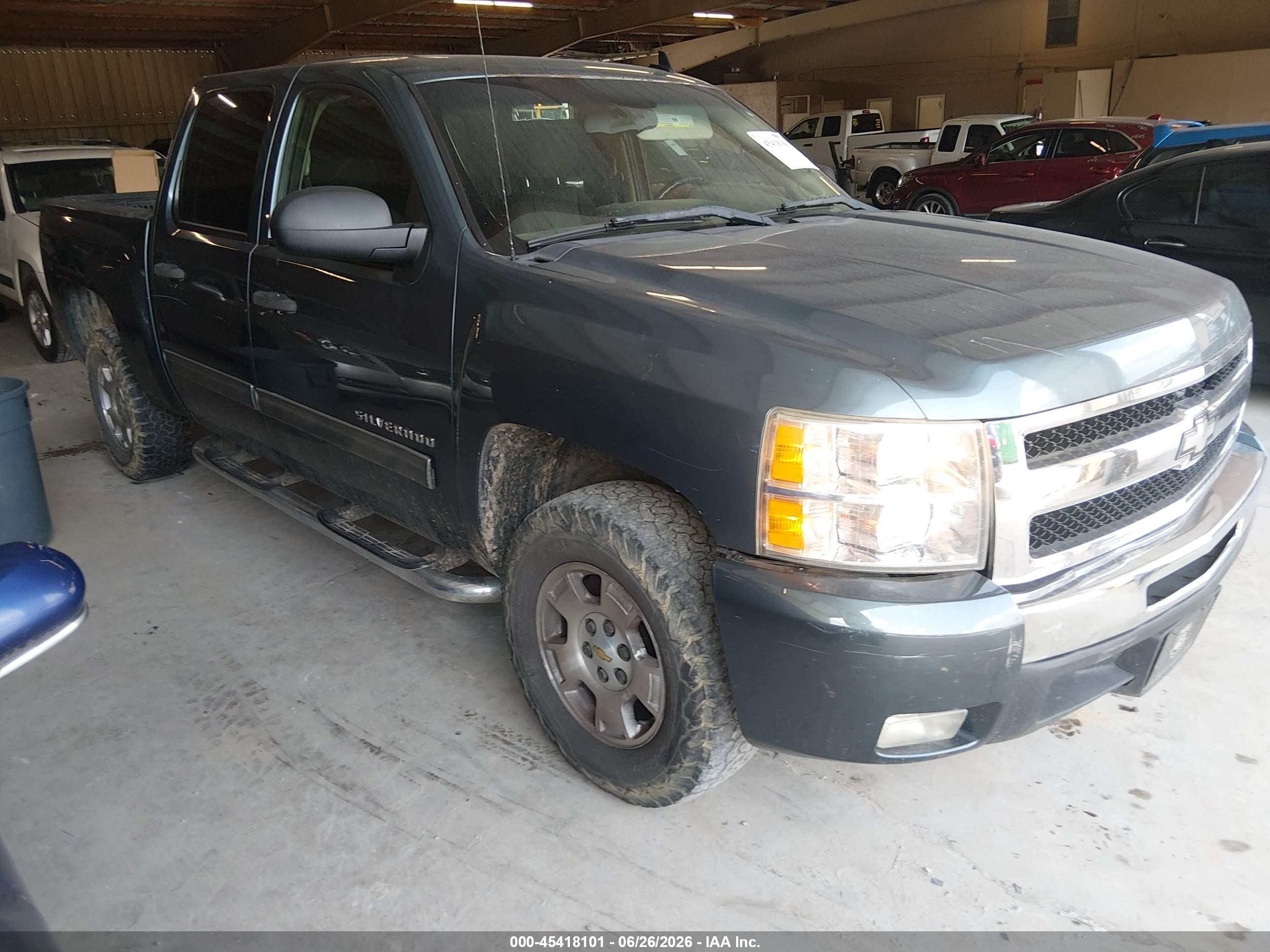 2011 Chevrolet Silverado 1500 Lt Blue vin: 3GCPCSE07BG340903