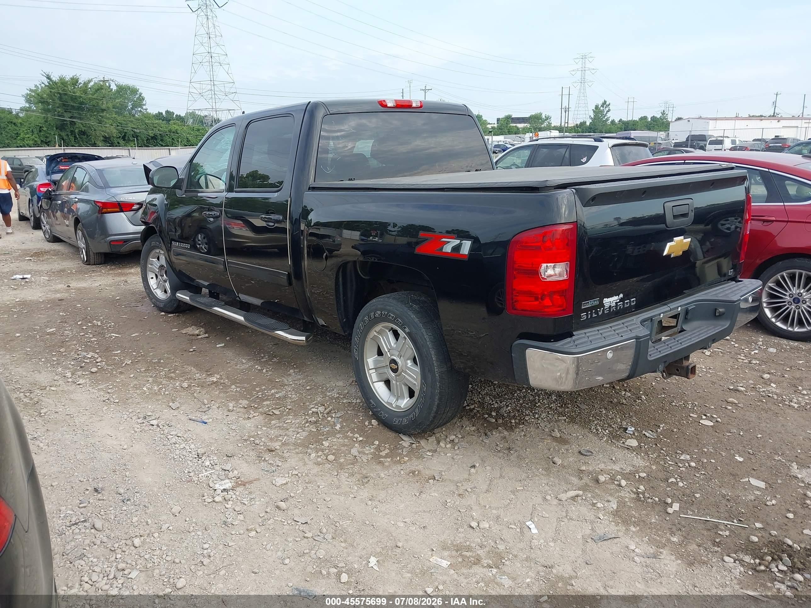 2012 Chevrolet Silverado 1500 Lt Black vin: 3GCPCSE07CG173301