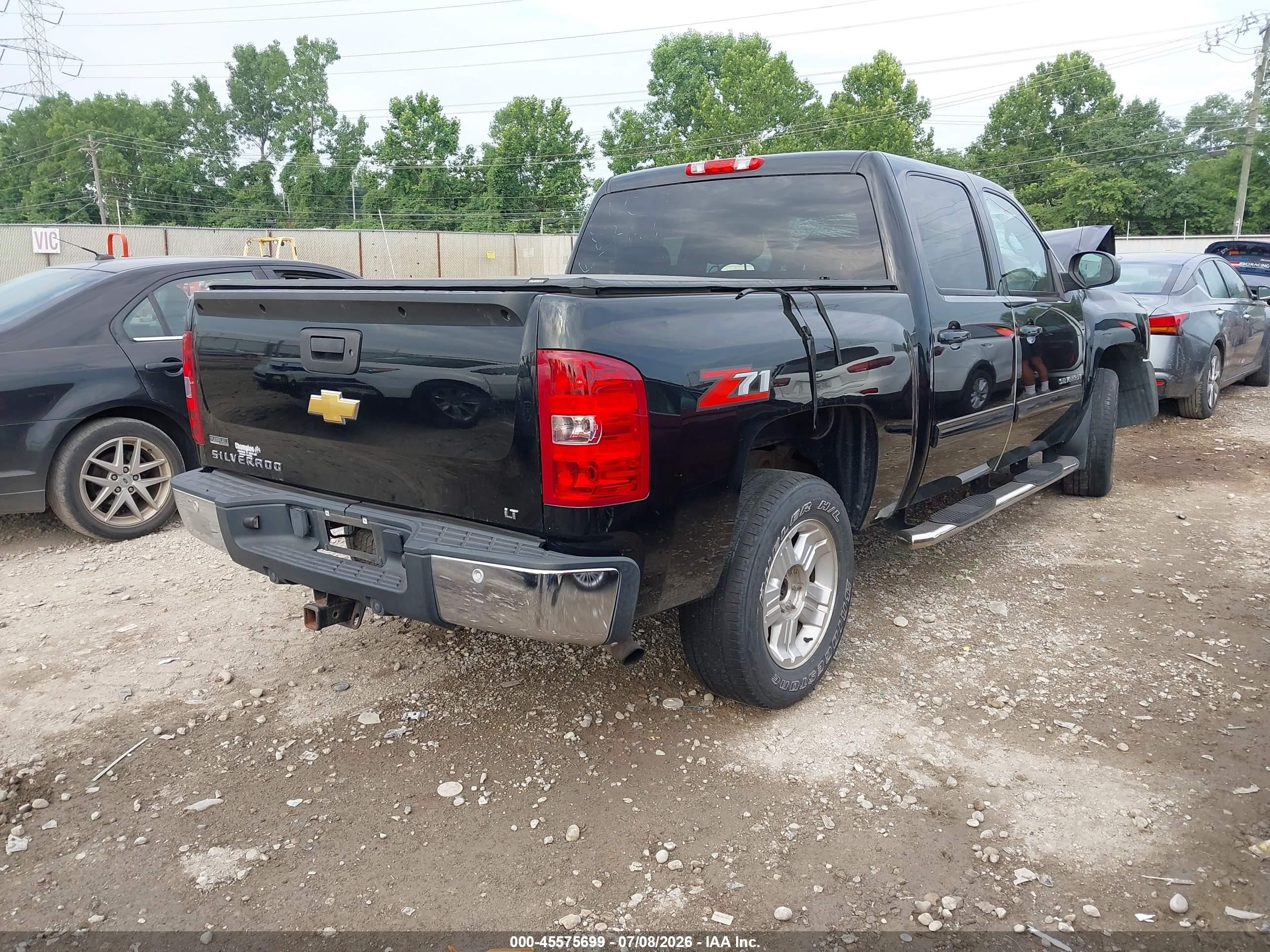 2012 Chevrolet Silverado 1500 Lt Black vin: 3GCPCSE07CG173301