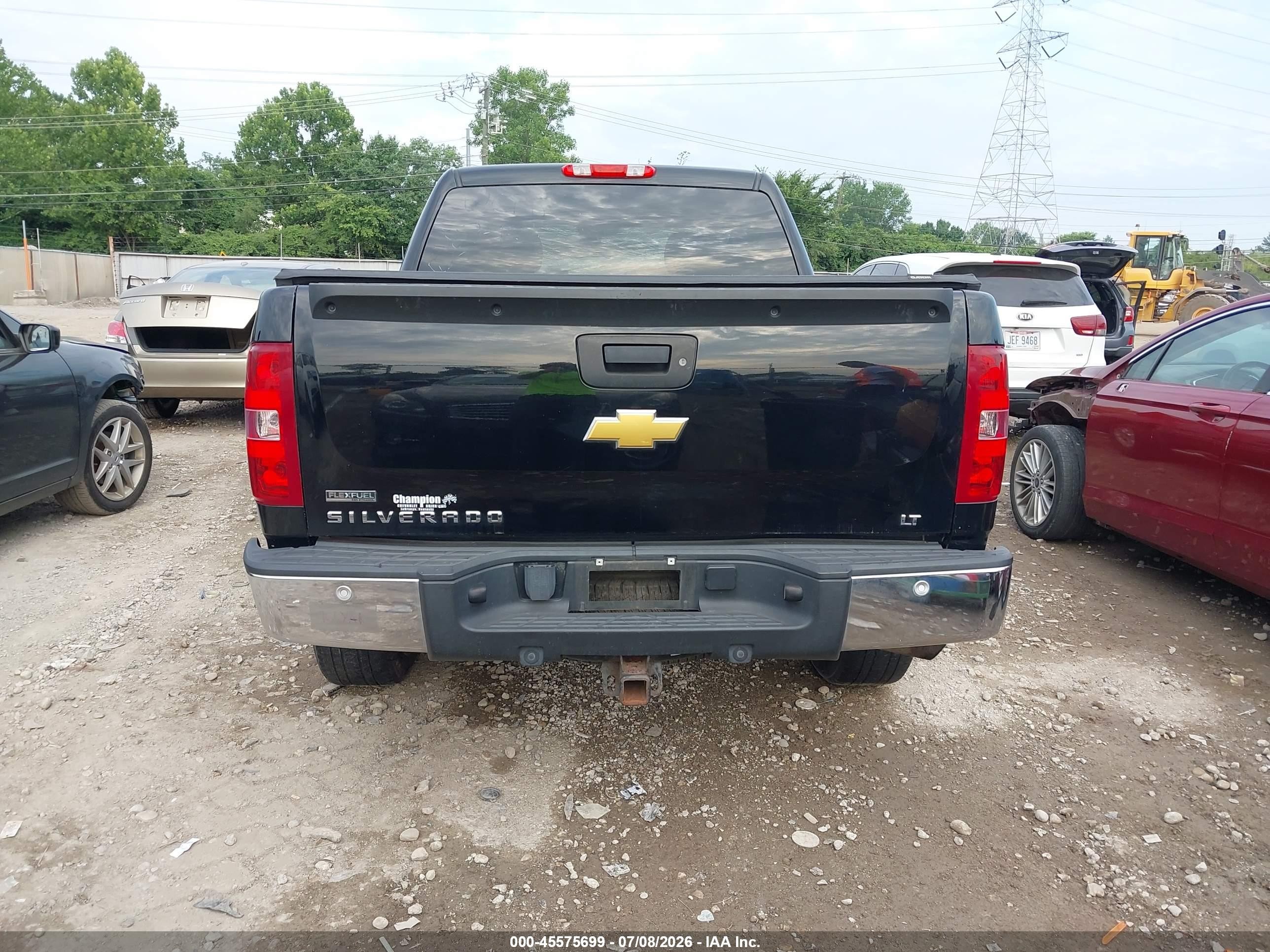 2012 Chevrolet Silverado 1500 Lt Black vin: 3GCPCSE07CG173301