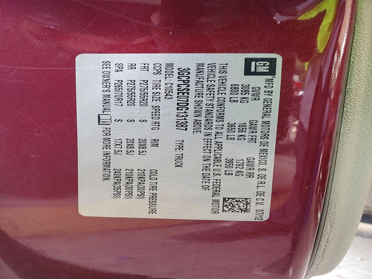 2013 Chevrolet Silverado C1500 Lt Maroon vin: 3GCPCSE07DG131387