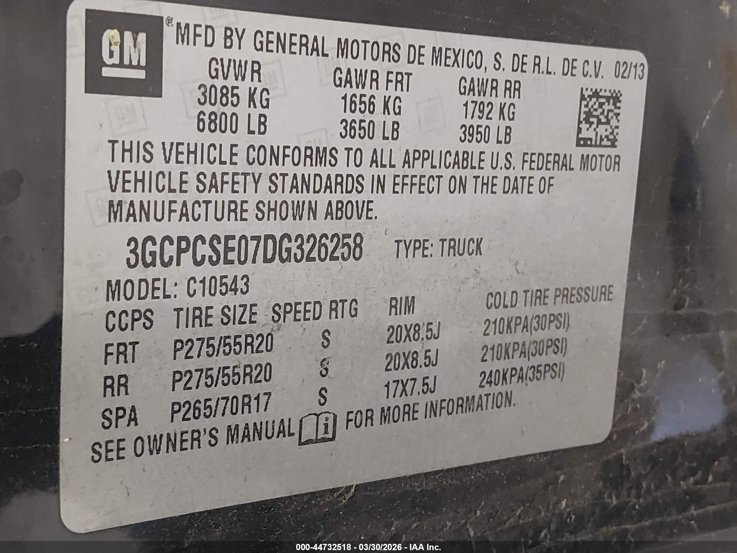 2013 Chevrolet Silverado 1500 Lt Black vin: 3GCPCSE07DG326258