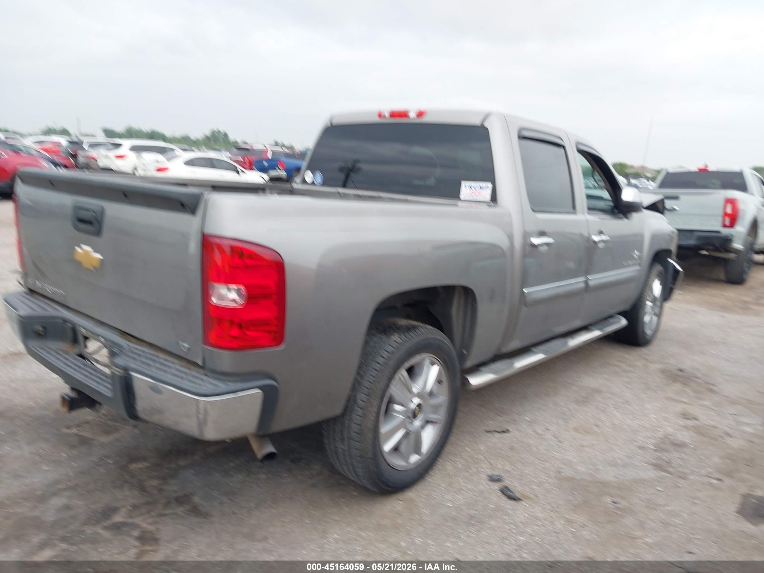2013 Chevrolet Silverado 1500 Lt Gray vin: 3GCPCSE08DG279872