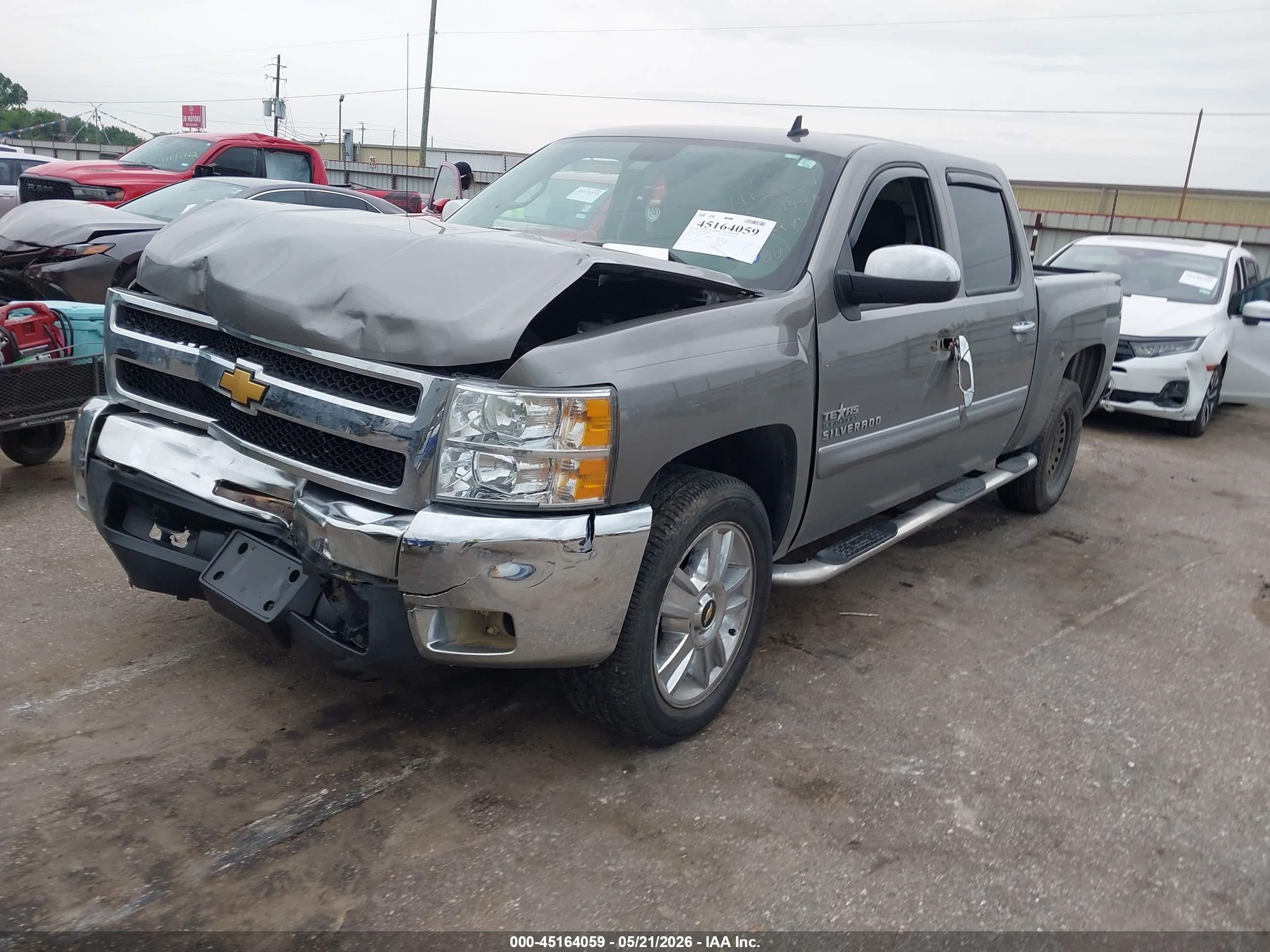 2013 Chevrolet Silverado 1500 Lt Gray vin: 3GCPCSE08DG279872