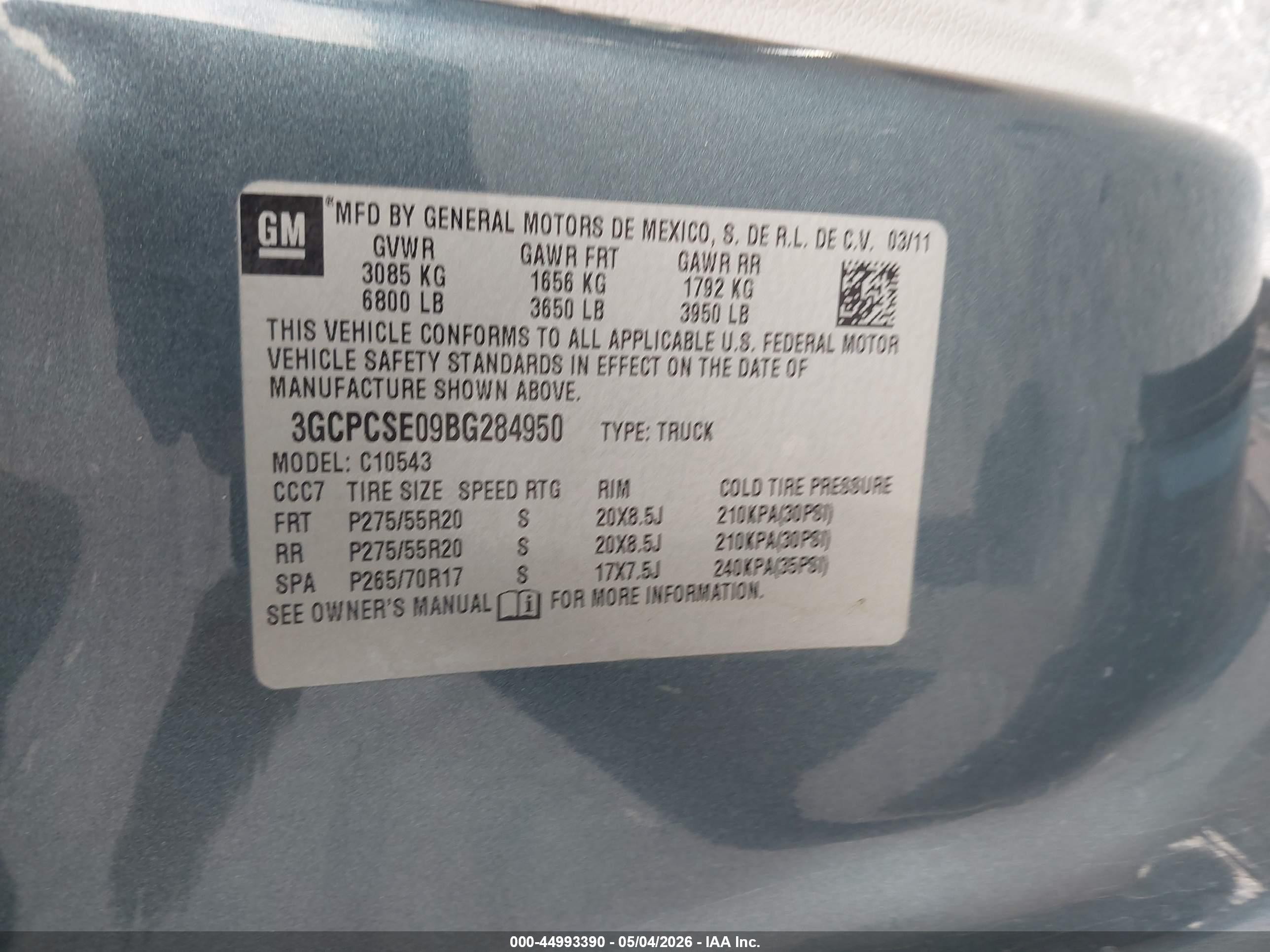 2011 Chevrolet Silverado 1500 Lt Gray vin: 3GCPCSE09BG284950