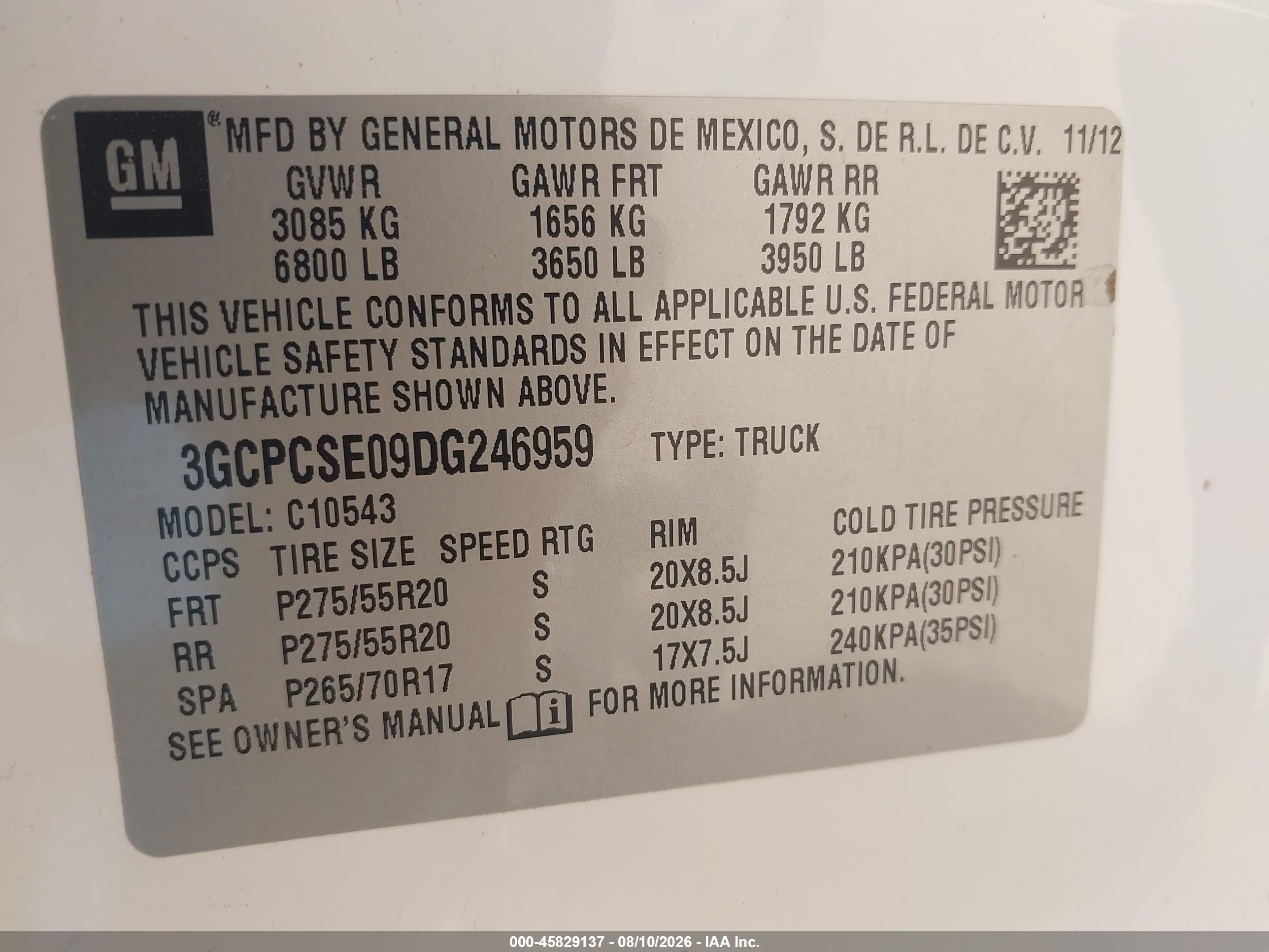 2013 Chevrolet Silverado 1500 Lt White vin: 3GCPCSE09DG246959