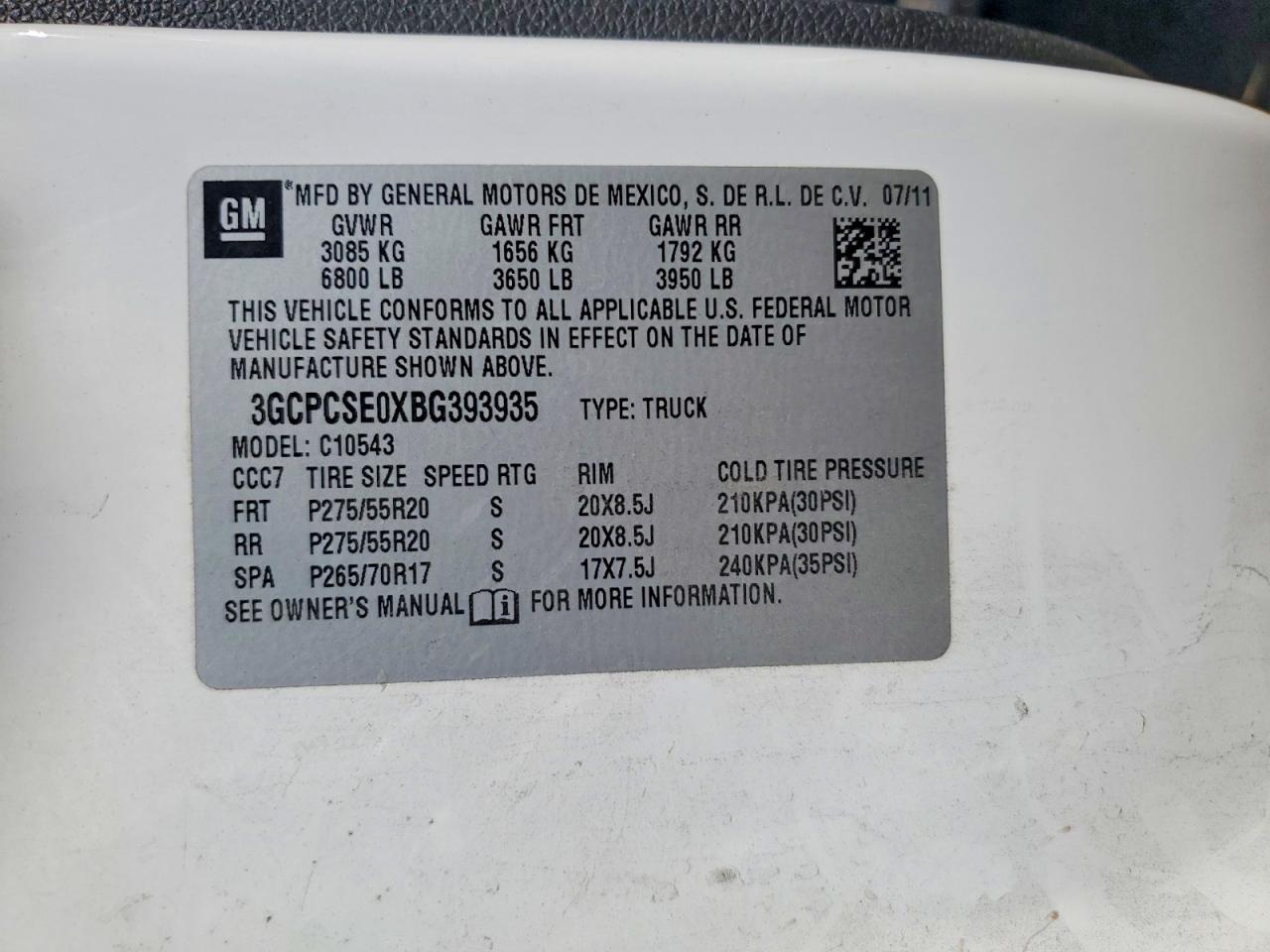 2011 Chevrolet Silverado C1500 Lt Белый vin: 3GCPCSE0XBG393935