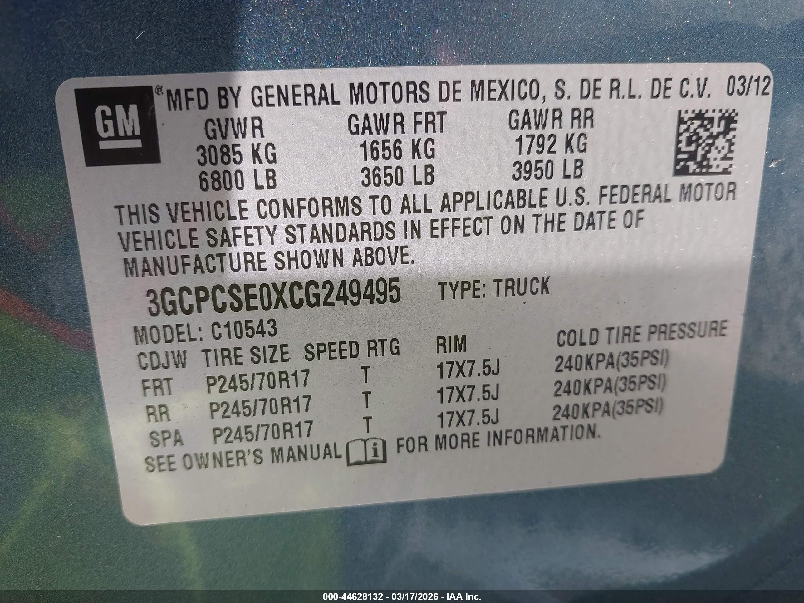 2012 Chevrolet Silverado 1500 Lt Синий vin: 3GCPCSE0XCG249495