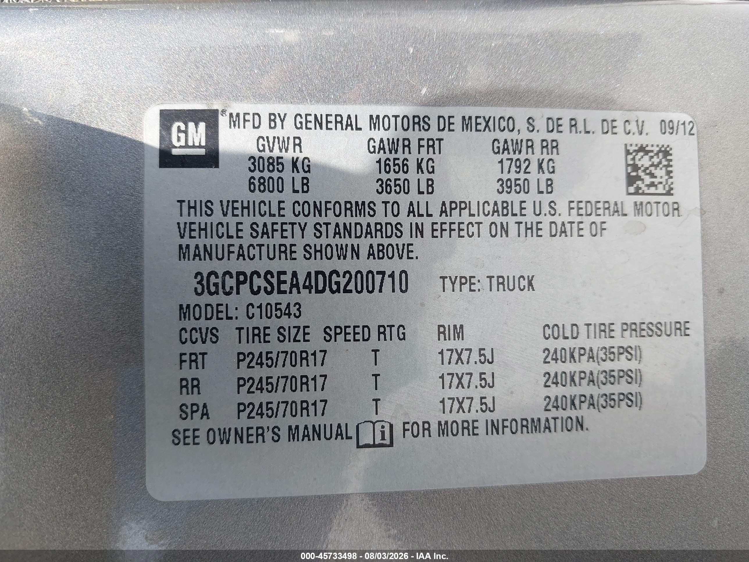 2013 Chevrolet Silverado 1500 Lt Pewter vin: 3GCPCSEA4DG200710