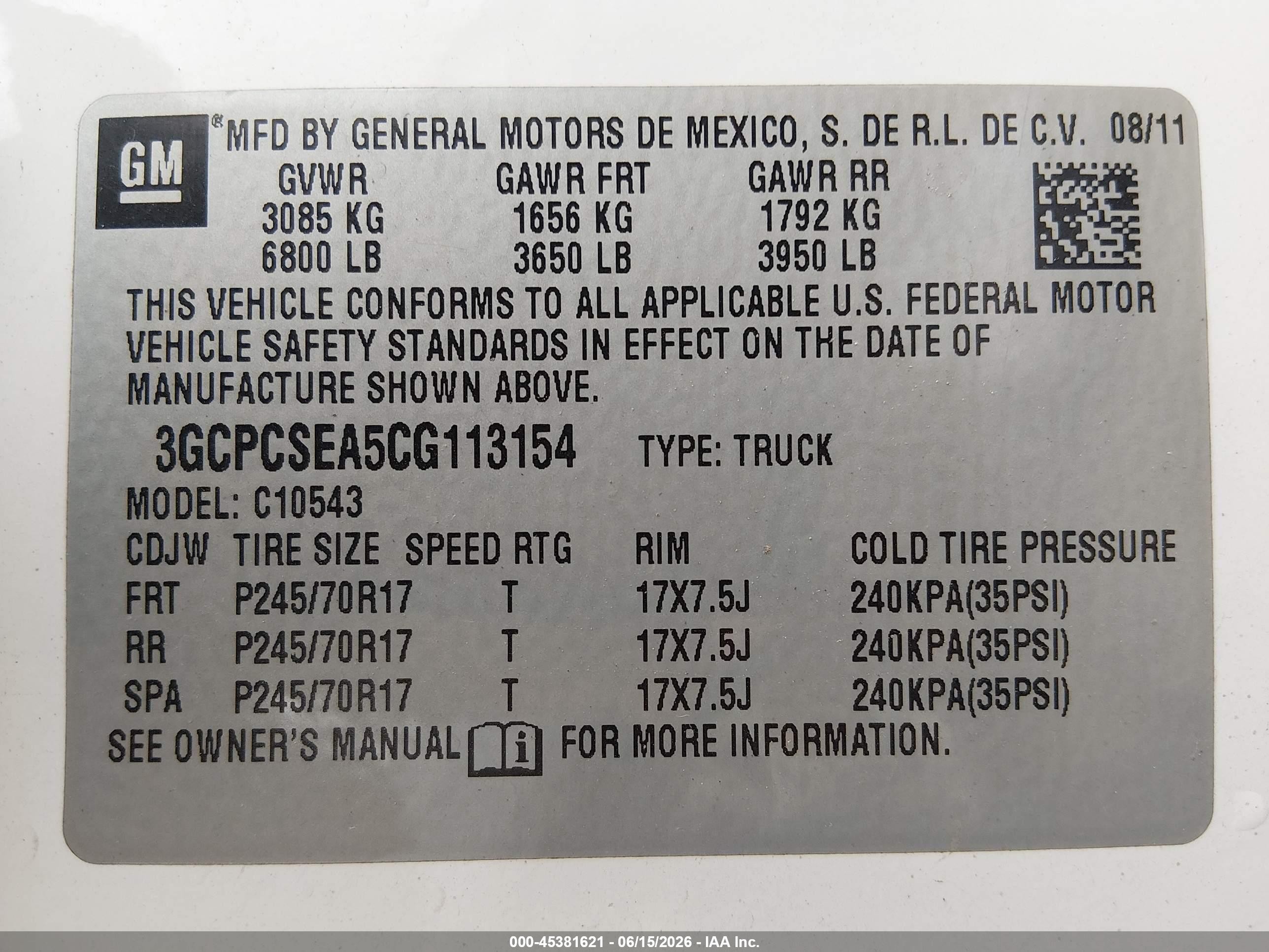 2012 Chevrolet Silverado 1500 Lt White vin: 3GCPCSEA5CG113154